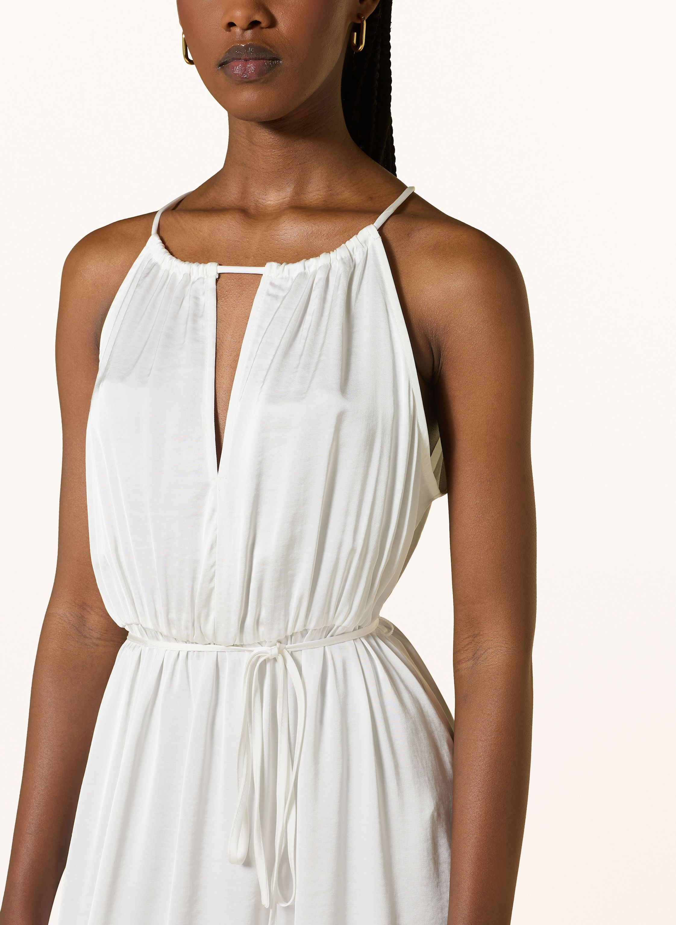 Thumbnail - Mrs & Hugs Satinkleid Mit Cut-Out weiss