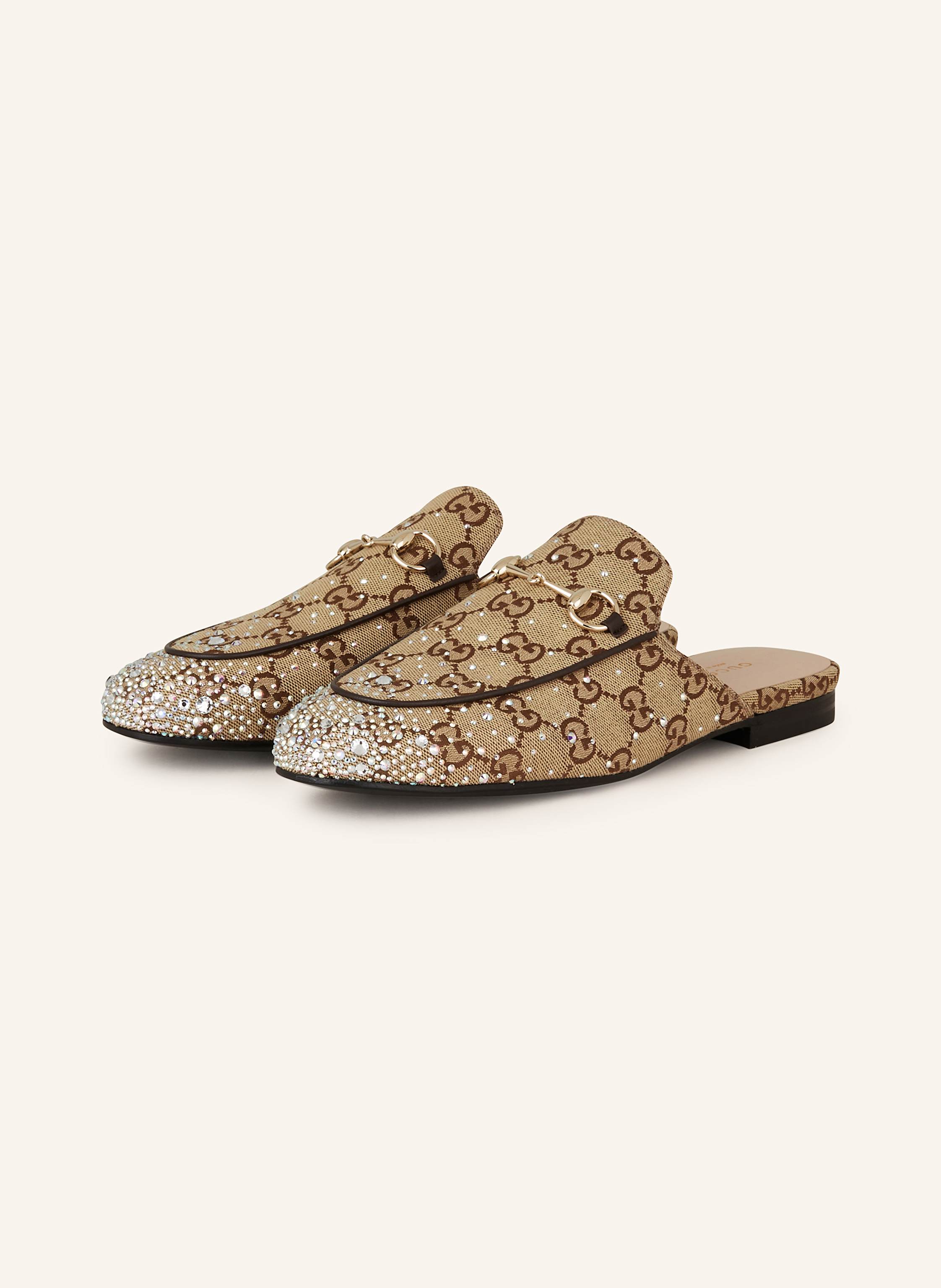 靴 Gucci Beige bow GG mules 100182629712000_0_173391441908