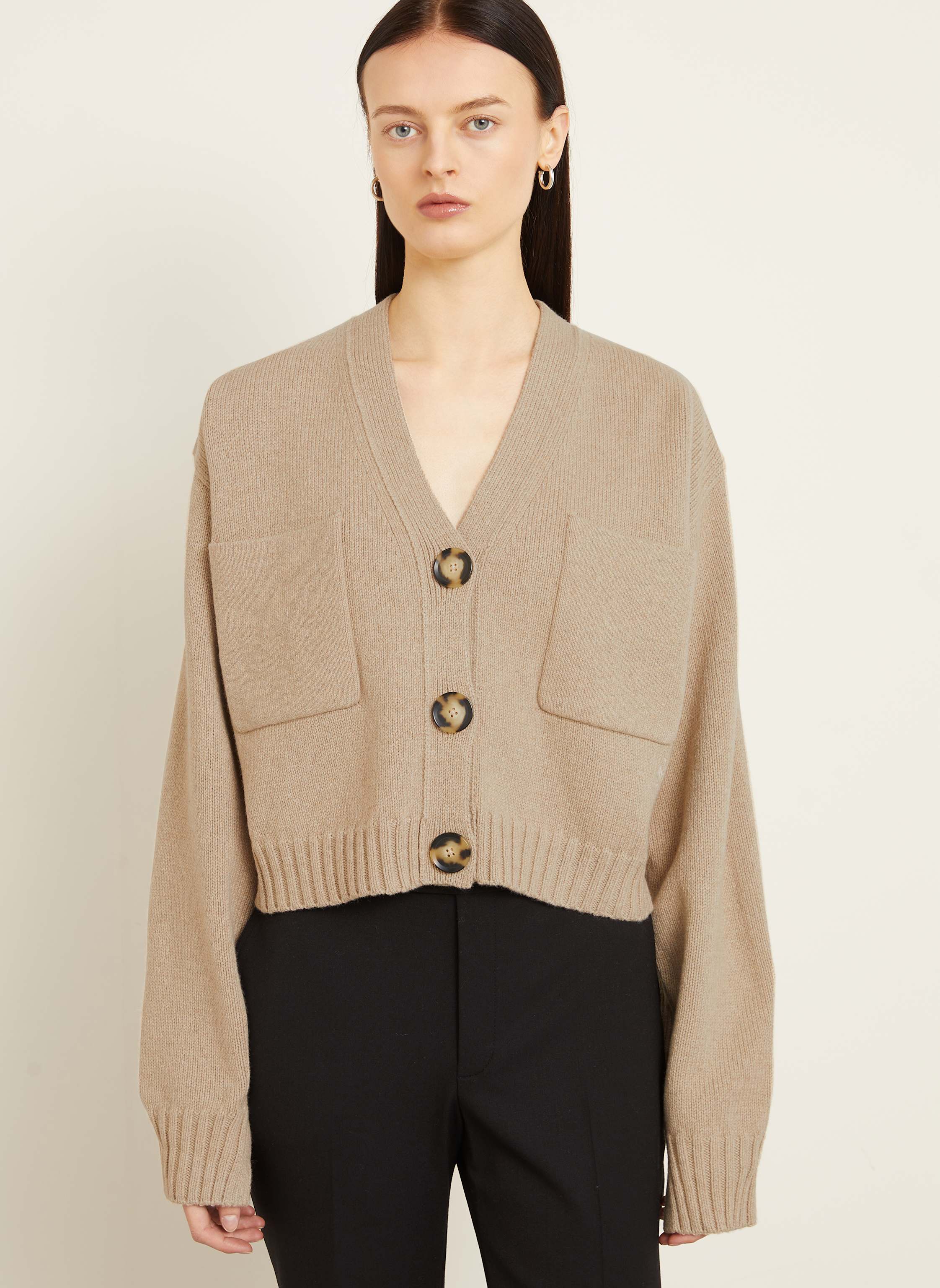 Thumbnail - Proenza Schouler Strickjacke Sofia Aus Cashmere beige