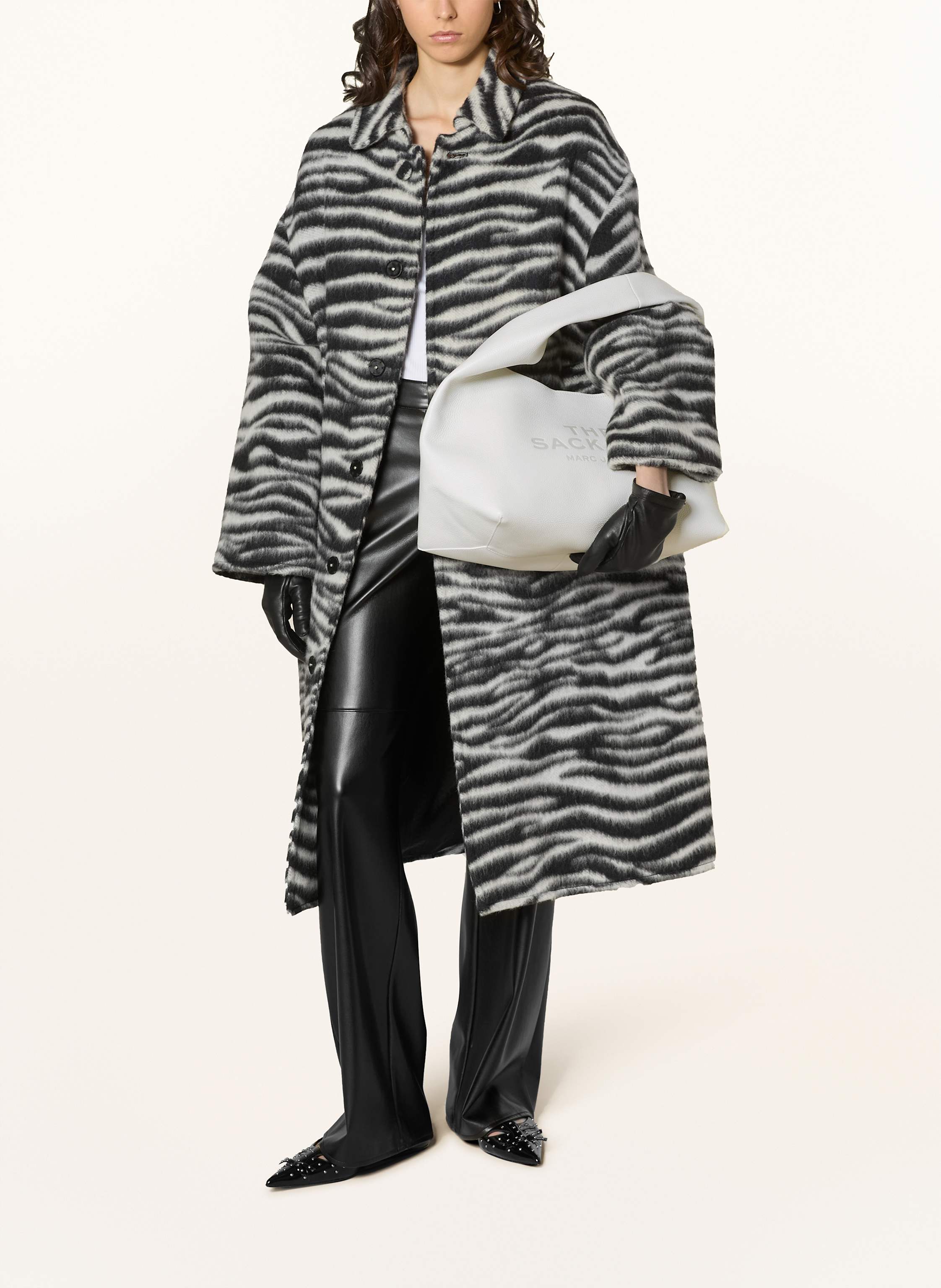 Thumbnail - Marc Jacobs Handtasche The Sack Bag Mit Pouch weiss