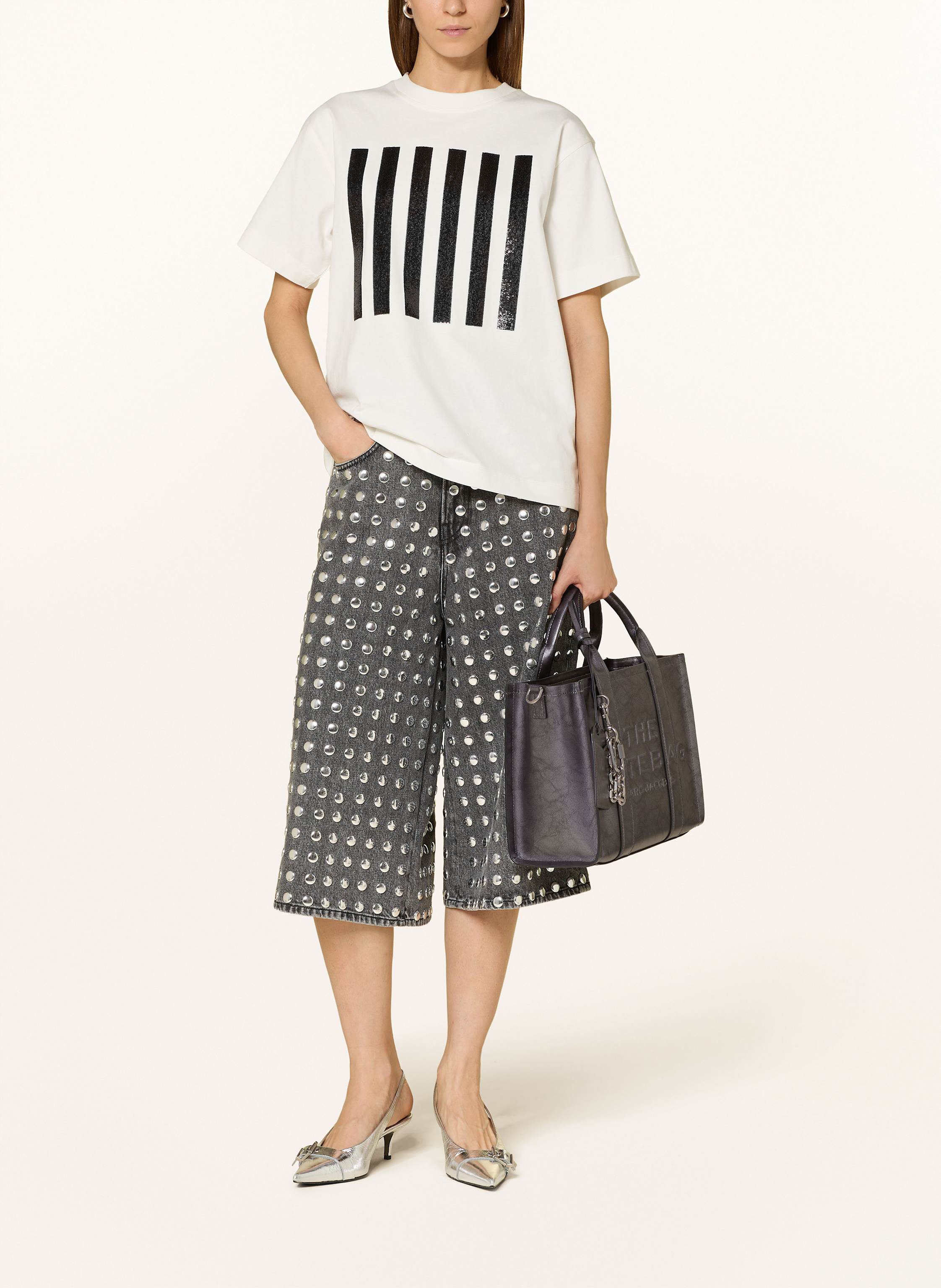 Thumbnail - Marc Jacobs Handtasche The Crinkle Leather Medium Tote Bag schwarz