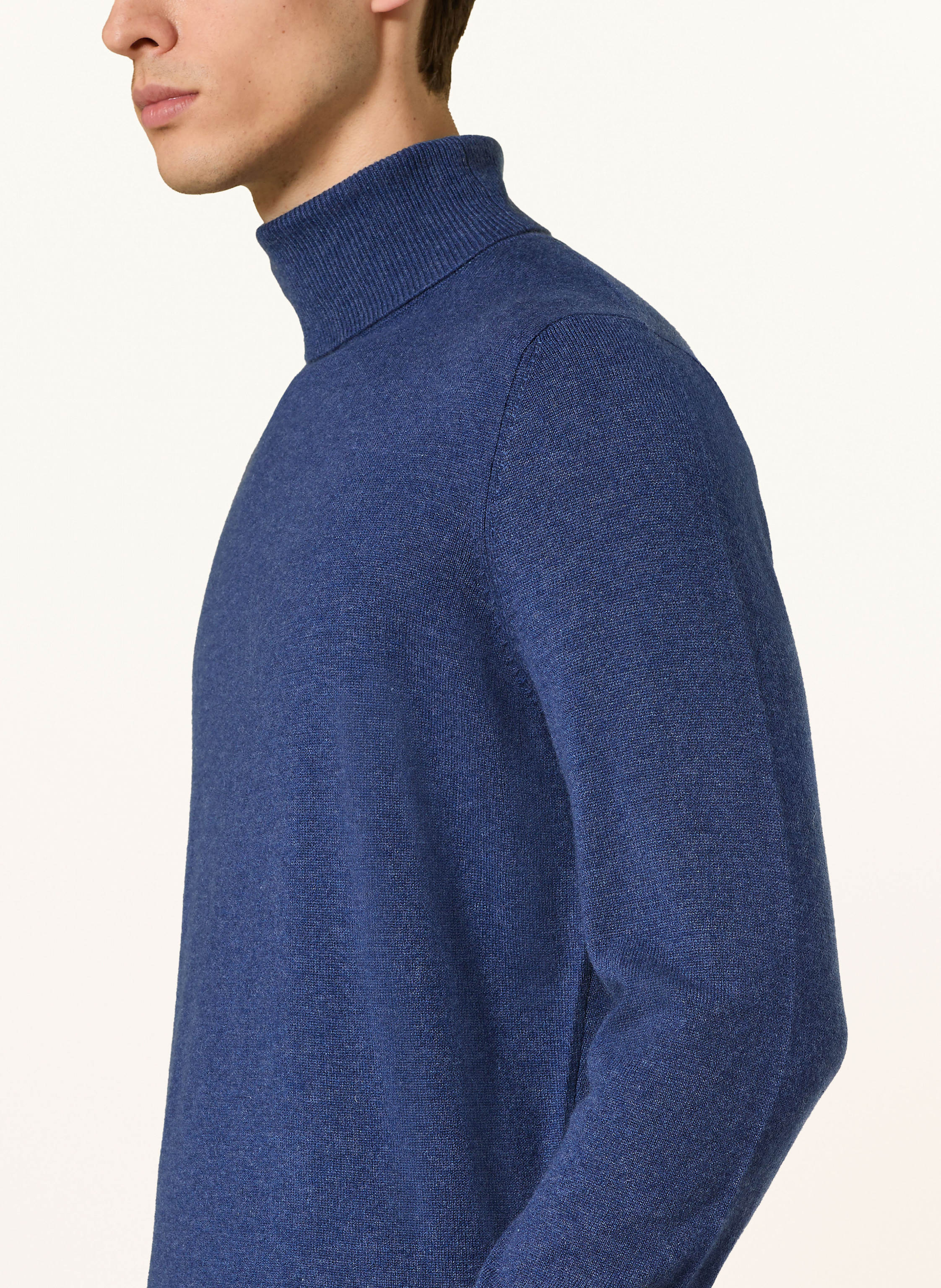 Thumbnail - Strokesman's Rollkragenpullover Aus Cashmere blau