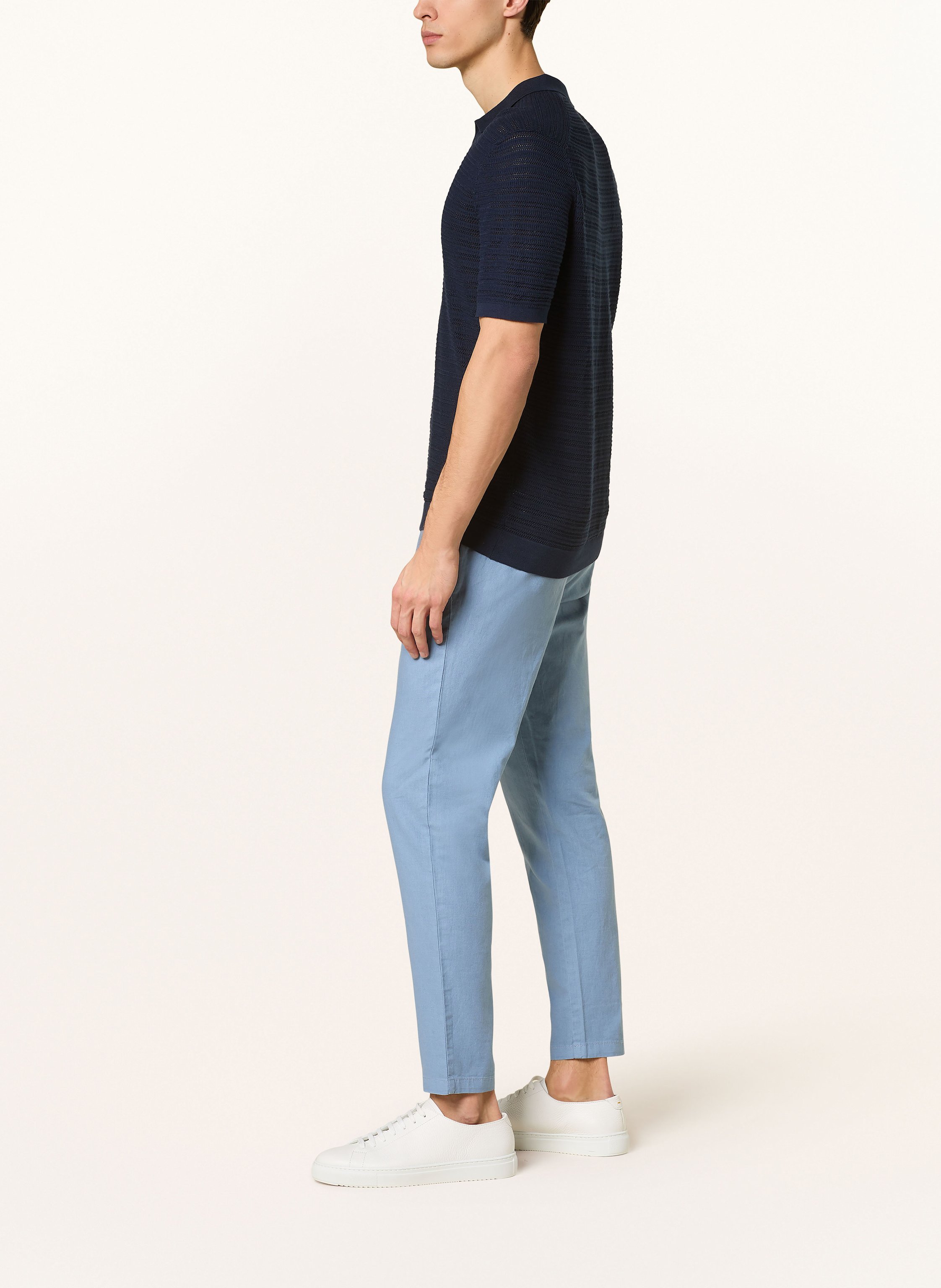 Thumbnail - Strokesman's Chino Extra Slim Fit Mit Leinen blau