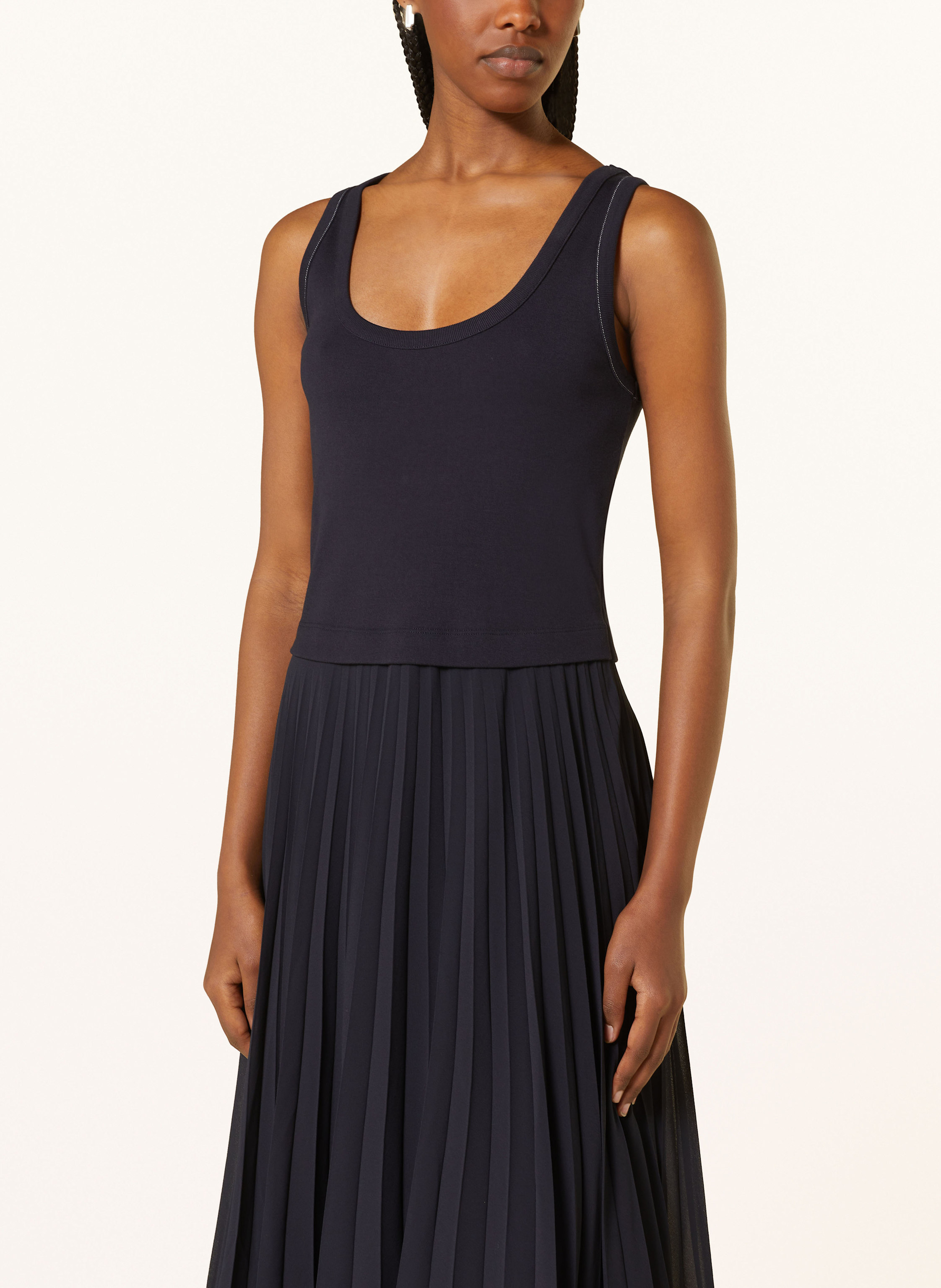 Thumbnail - Claudie Pierlot Kleid Mit Plissees blau