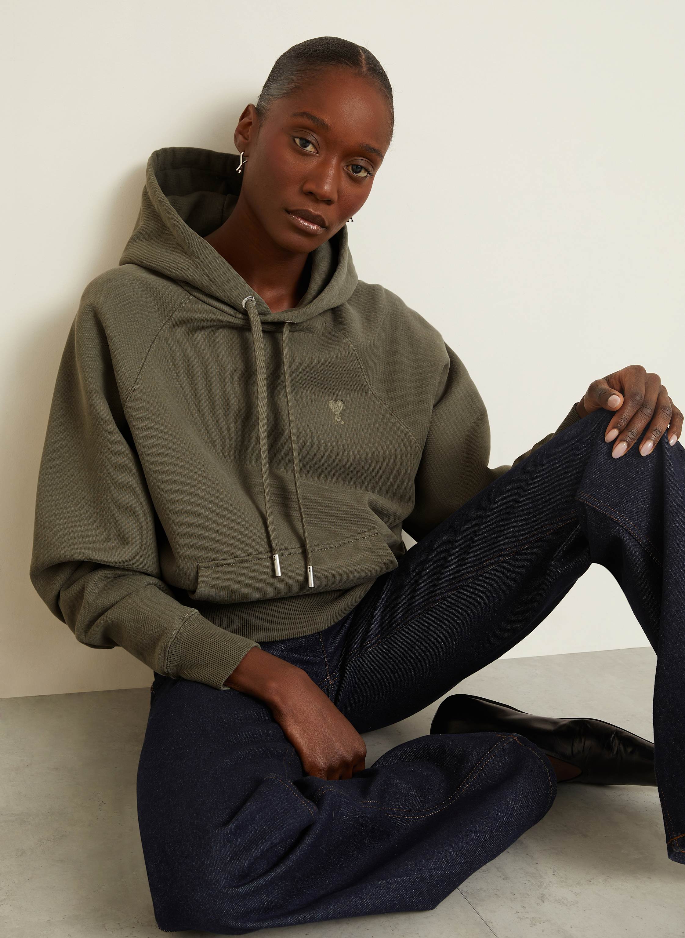 Thumbnail - Ami Paris Hoodie beige