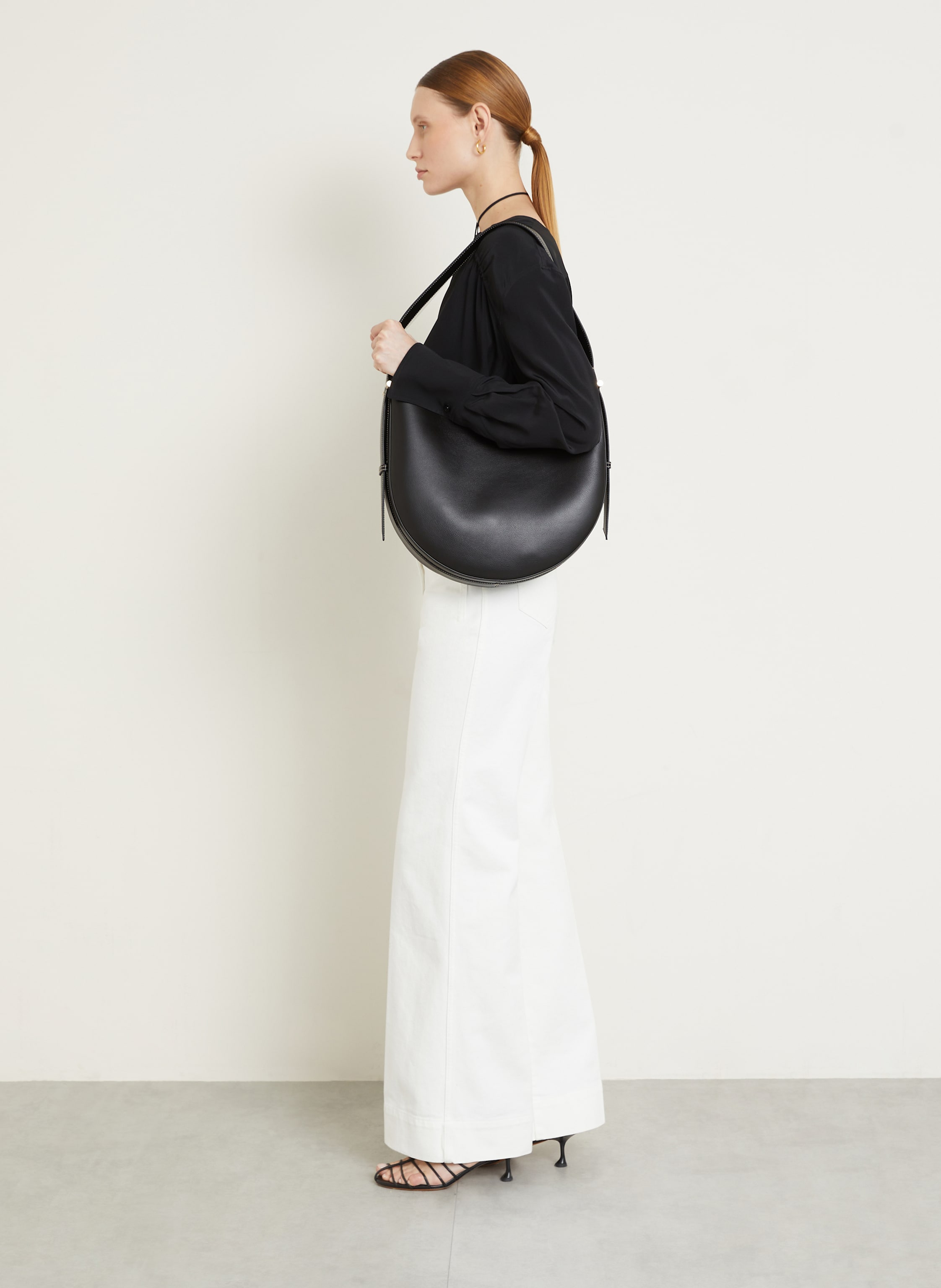 Thumbnail - Victoria Beckham Hobo-Bag Dia schwarz