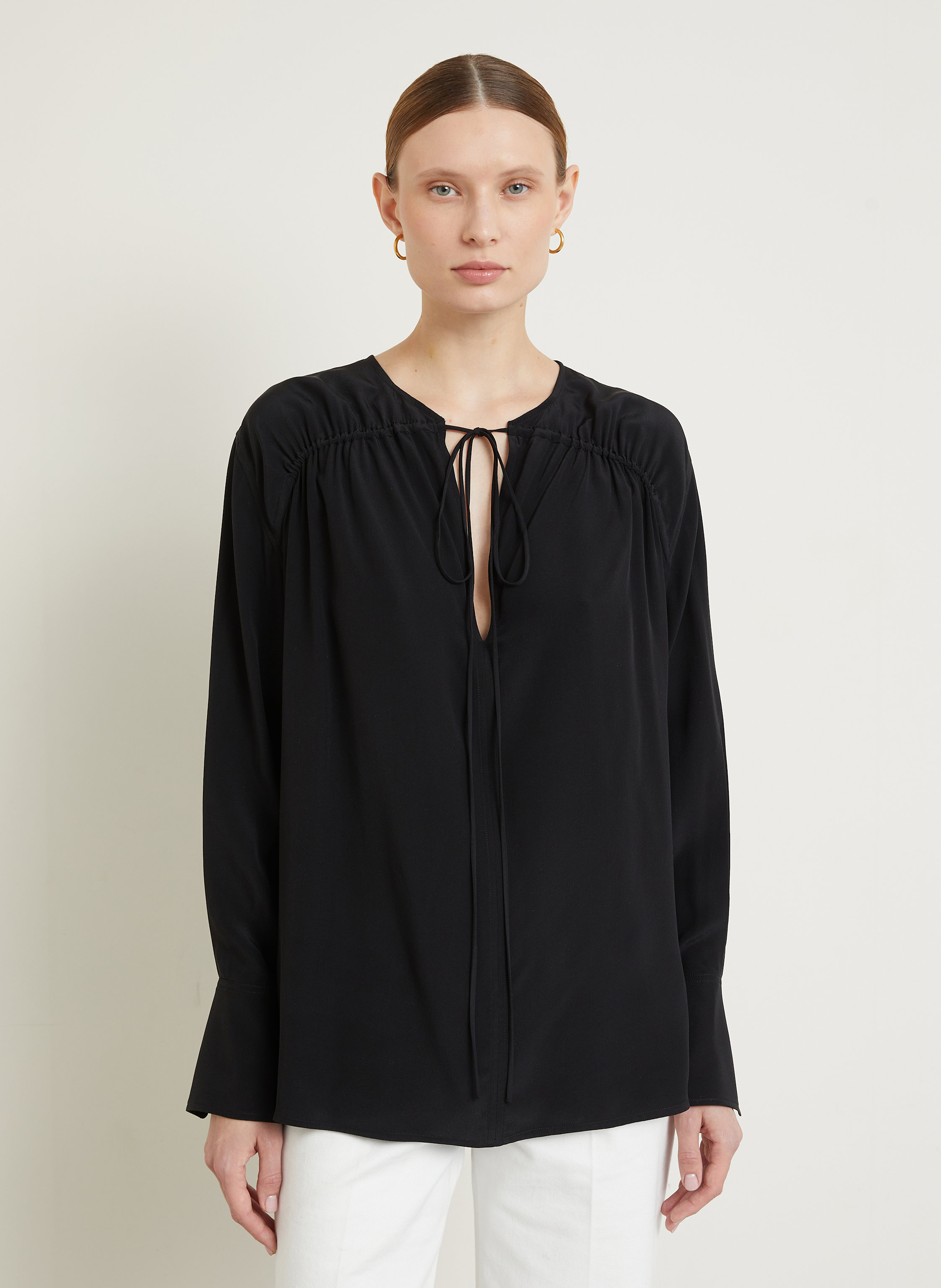 Thumbnail - Victoria Beckham Blusenshirt Aus Seide schwarz