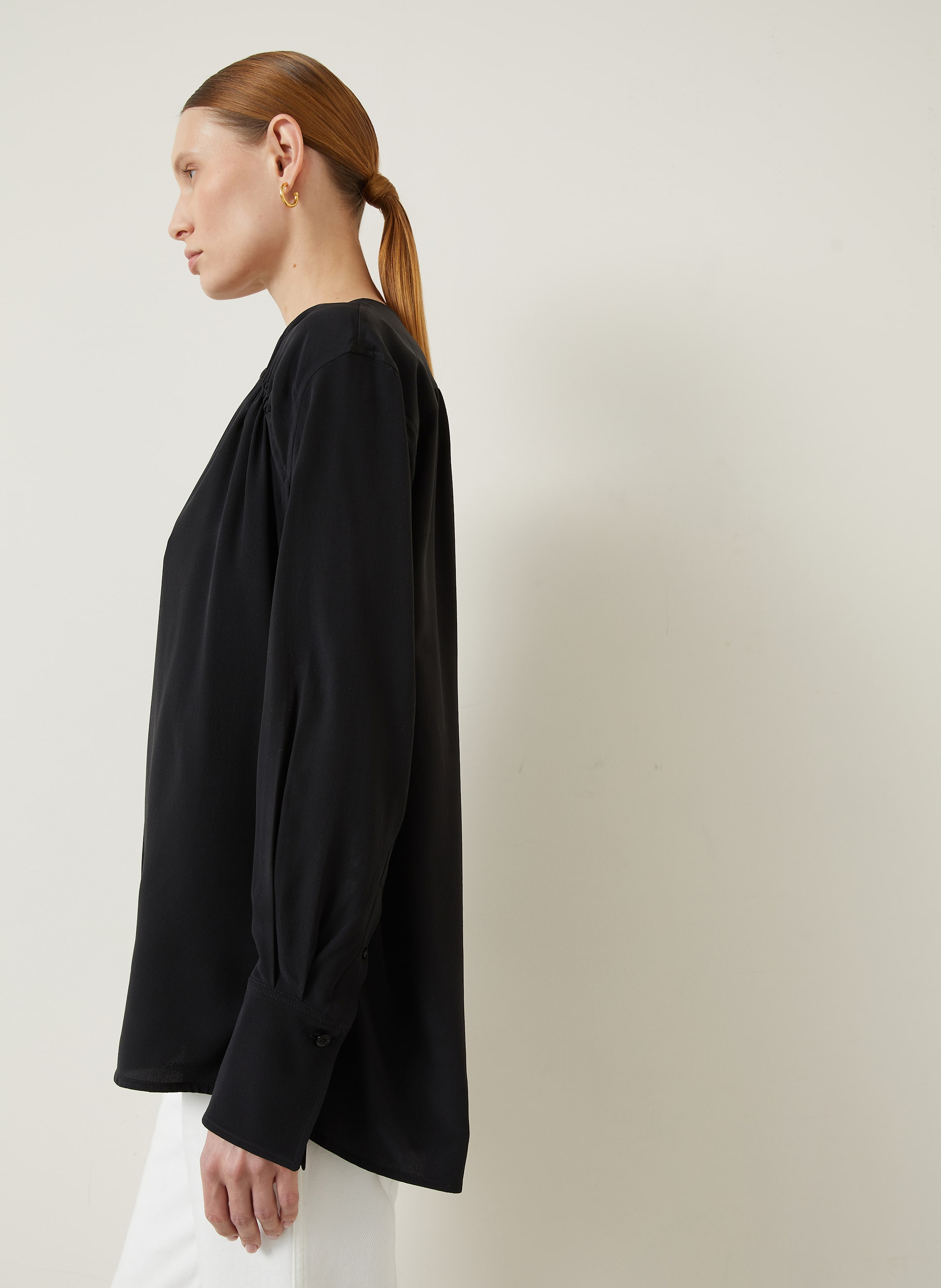 Thumbnail - Victoria Beckham Blusenshirt Aus Seide schwarz
