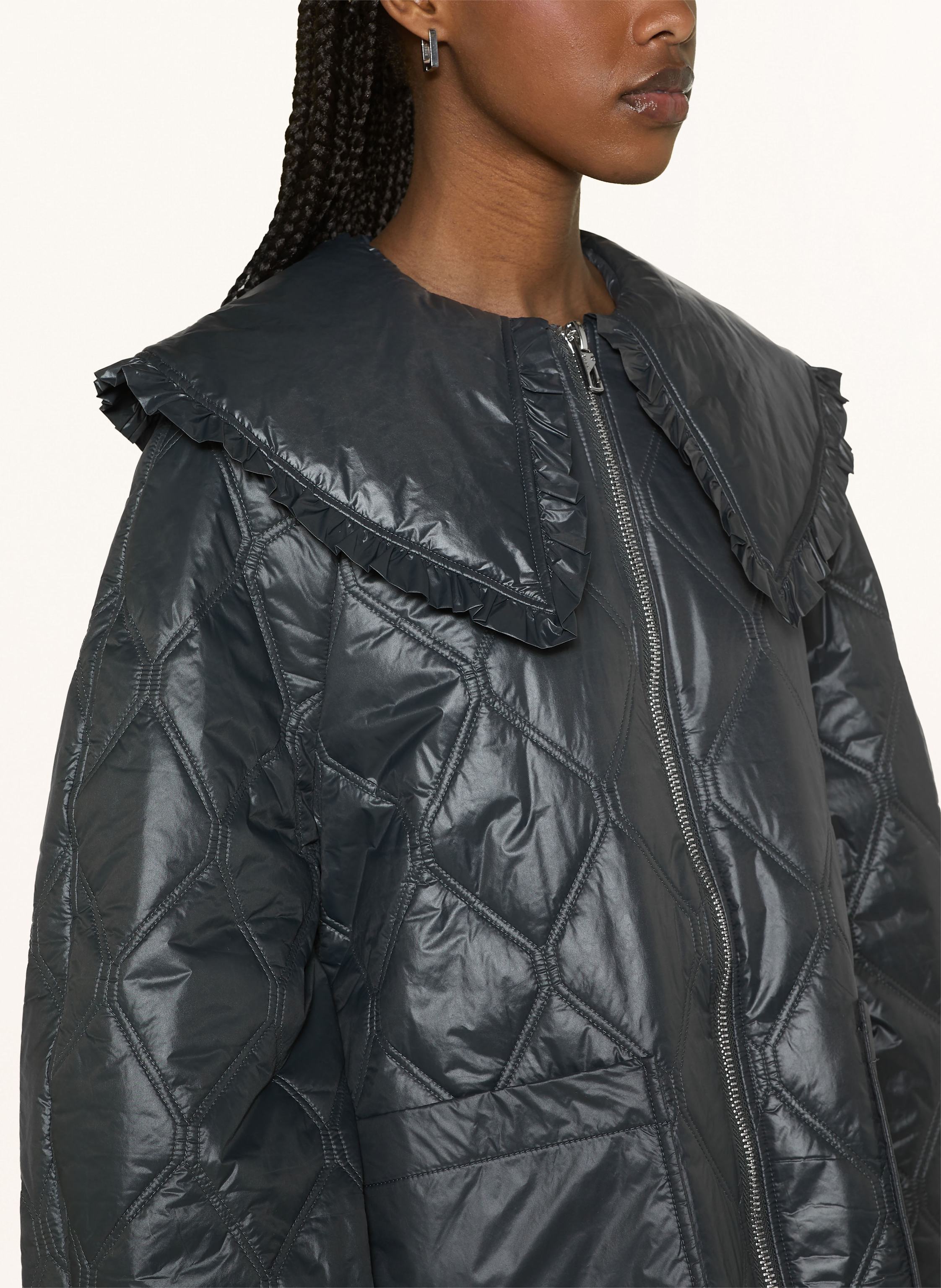Thumbnail - Ganni Steppjacke grau