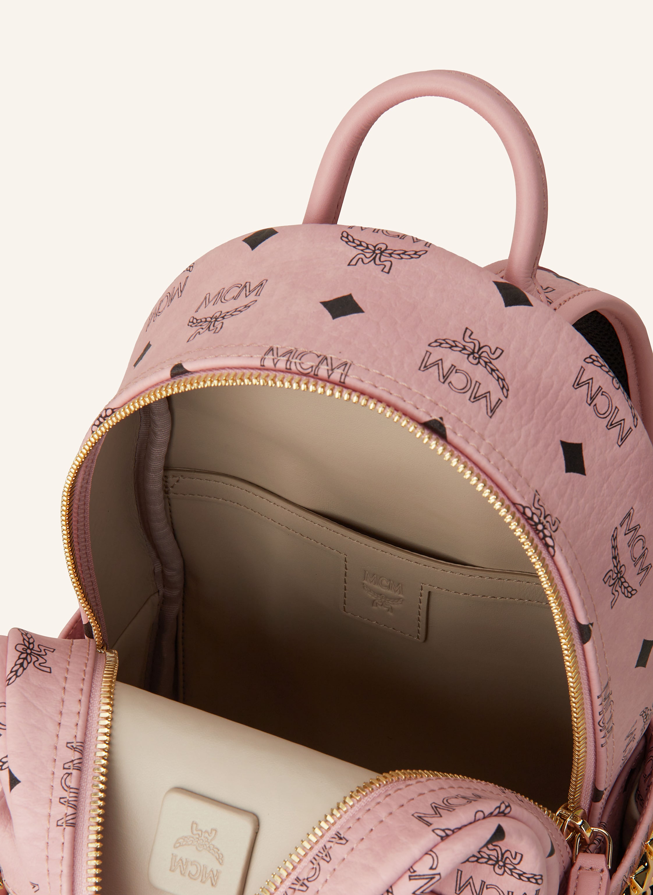 Thumbnail - Mcm Rucksack Stark Vi Mini Mit Nieten rosa