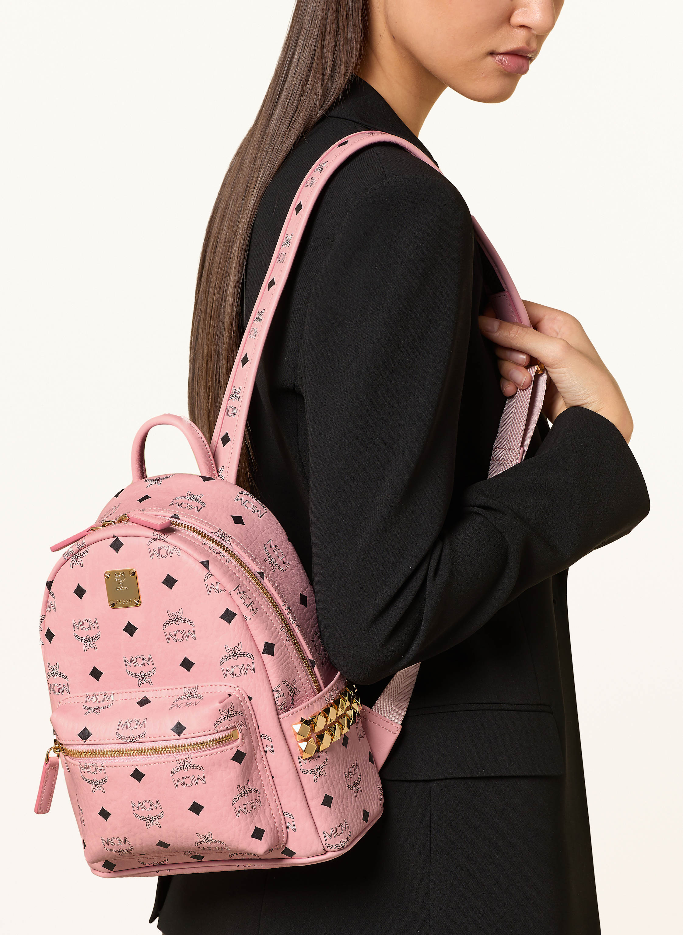 Thumbnail - Mcm Rucksack Stark Vi Mini Mit Nieten rosa