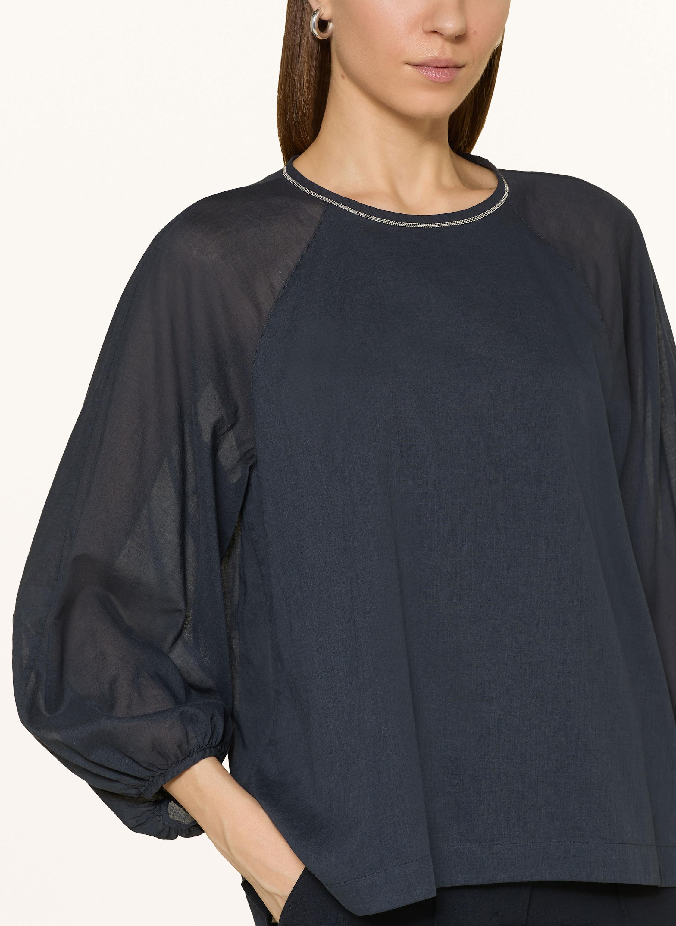 Thumbnail - Peserico Blusenshirt Mit Schmucksteinen blau
