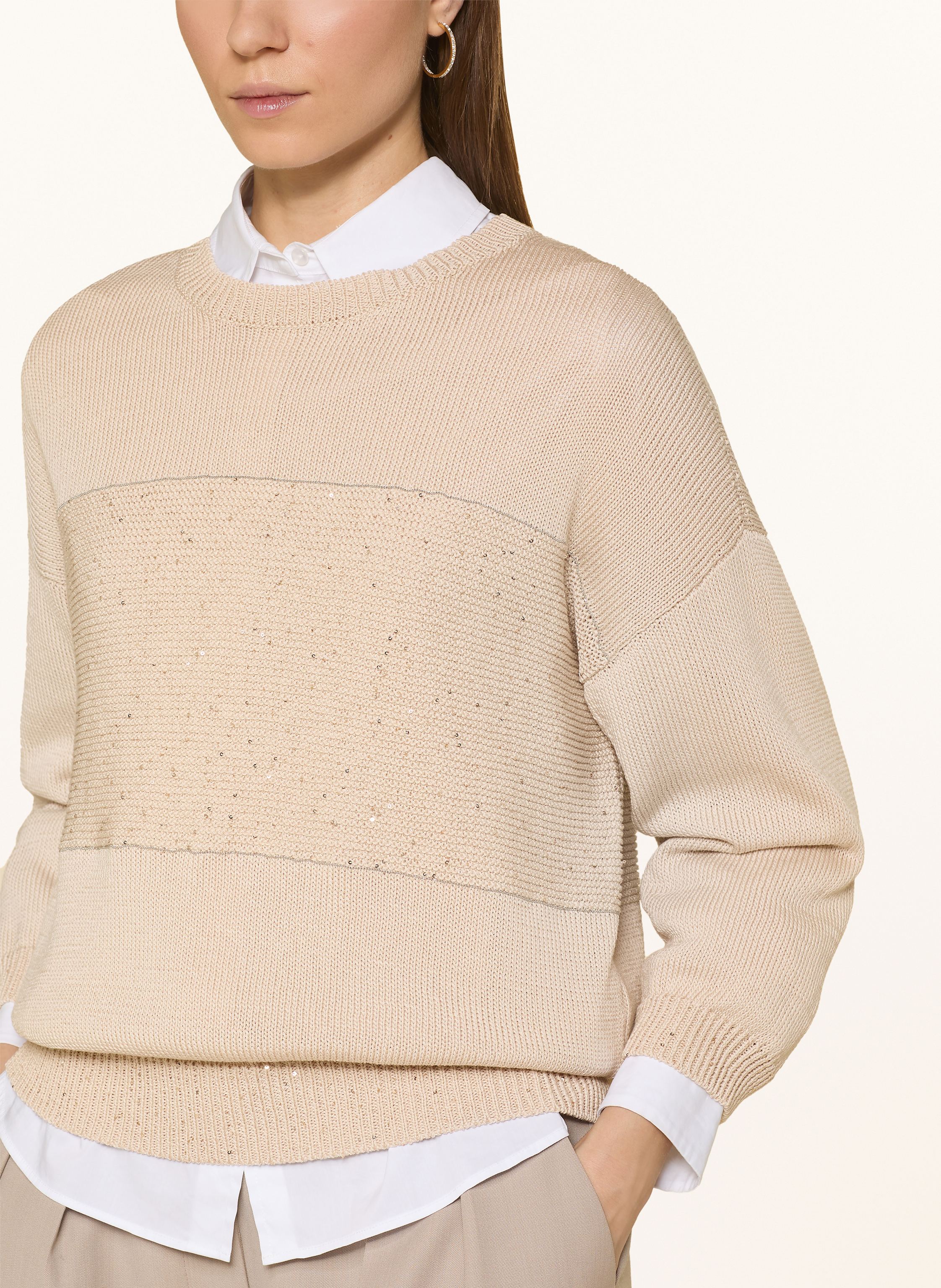 Thumbnail - Peserico Pullover Mit 3/4-Arm beige