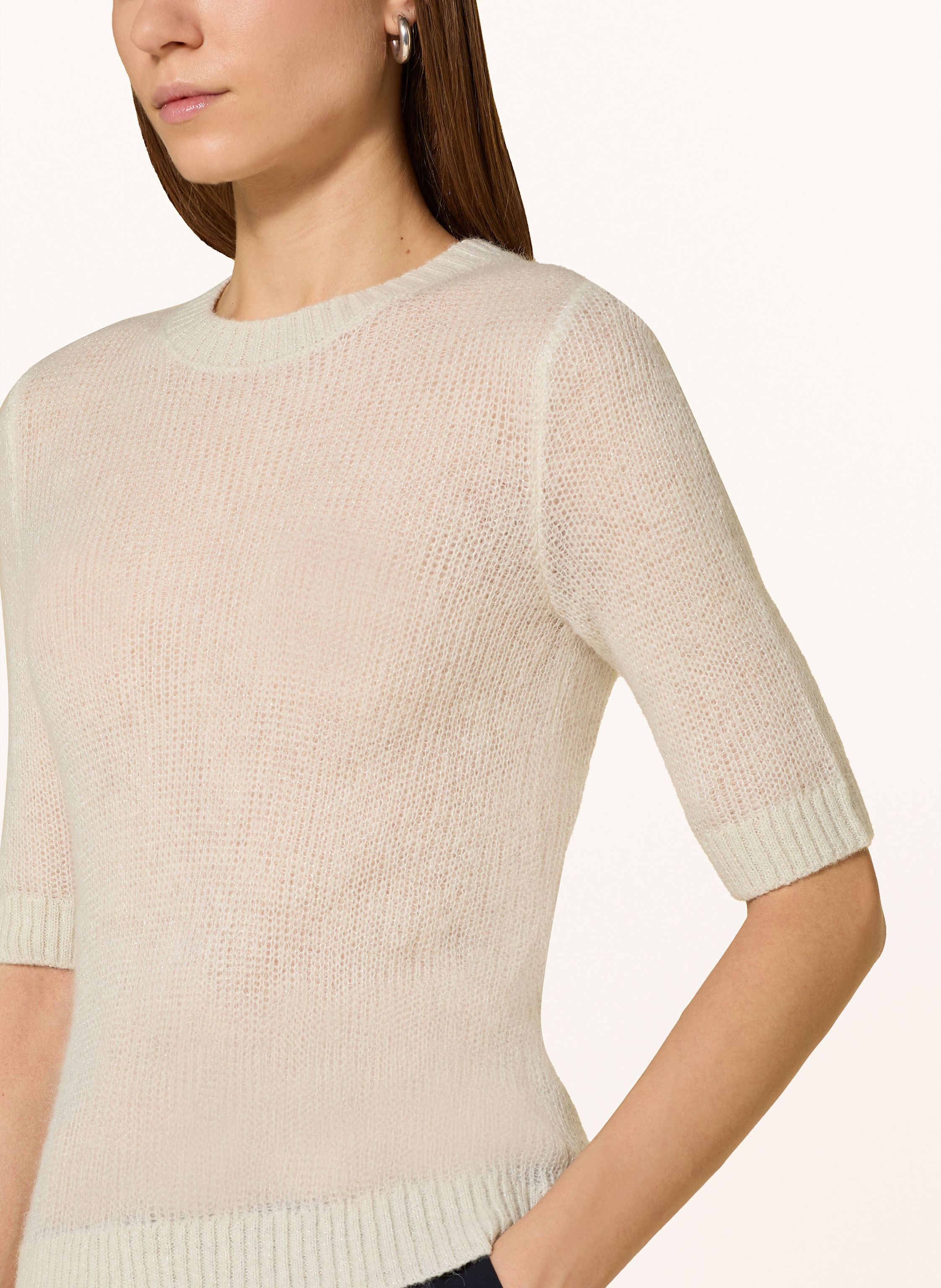 Thumbnail - Peserico Strickshirt Mit Alpaka Und Glitzergarn beige