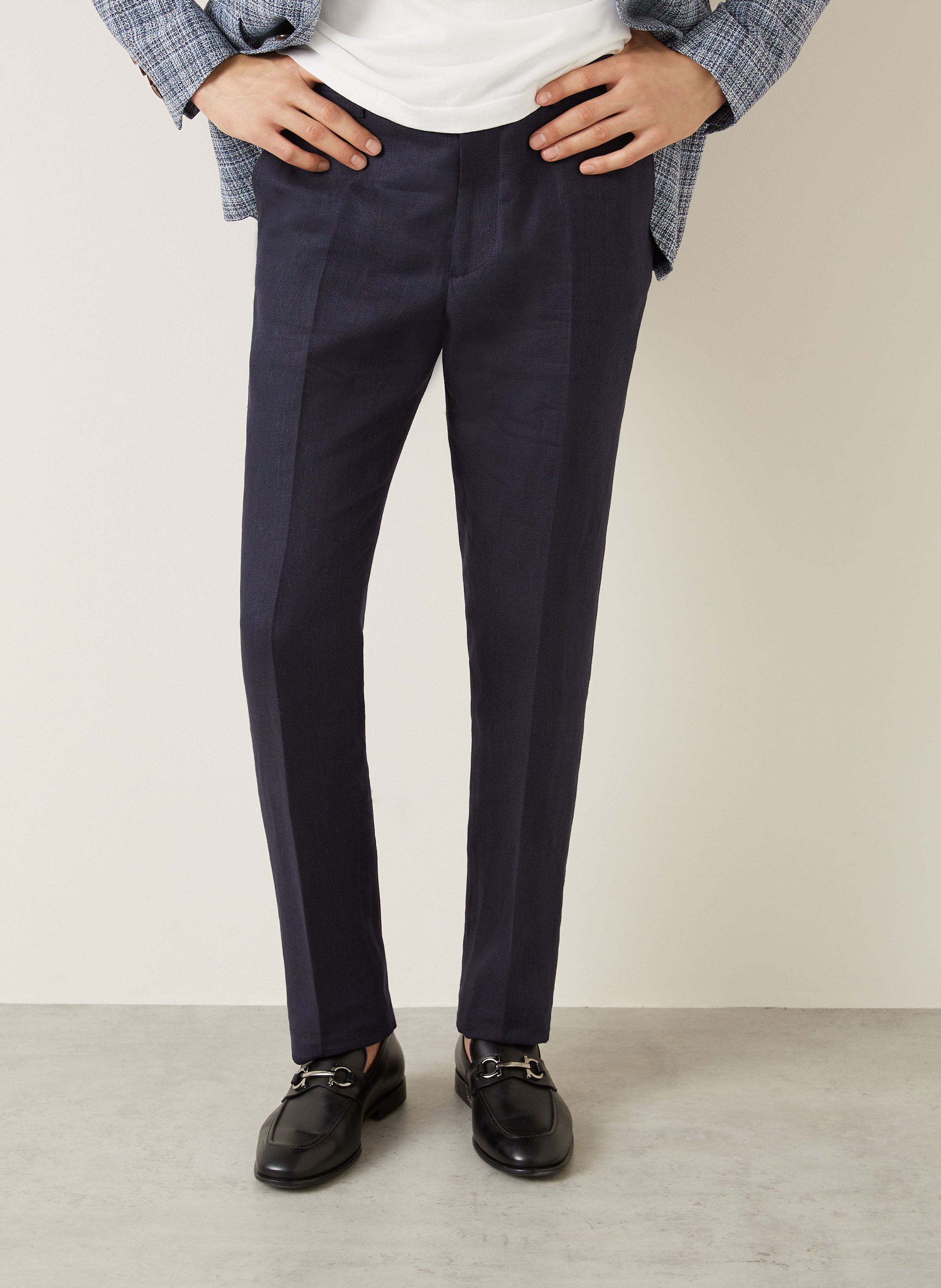 Thumbnail - Etro Leinenhose Regular Fit blau