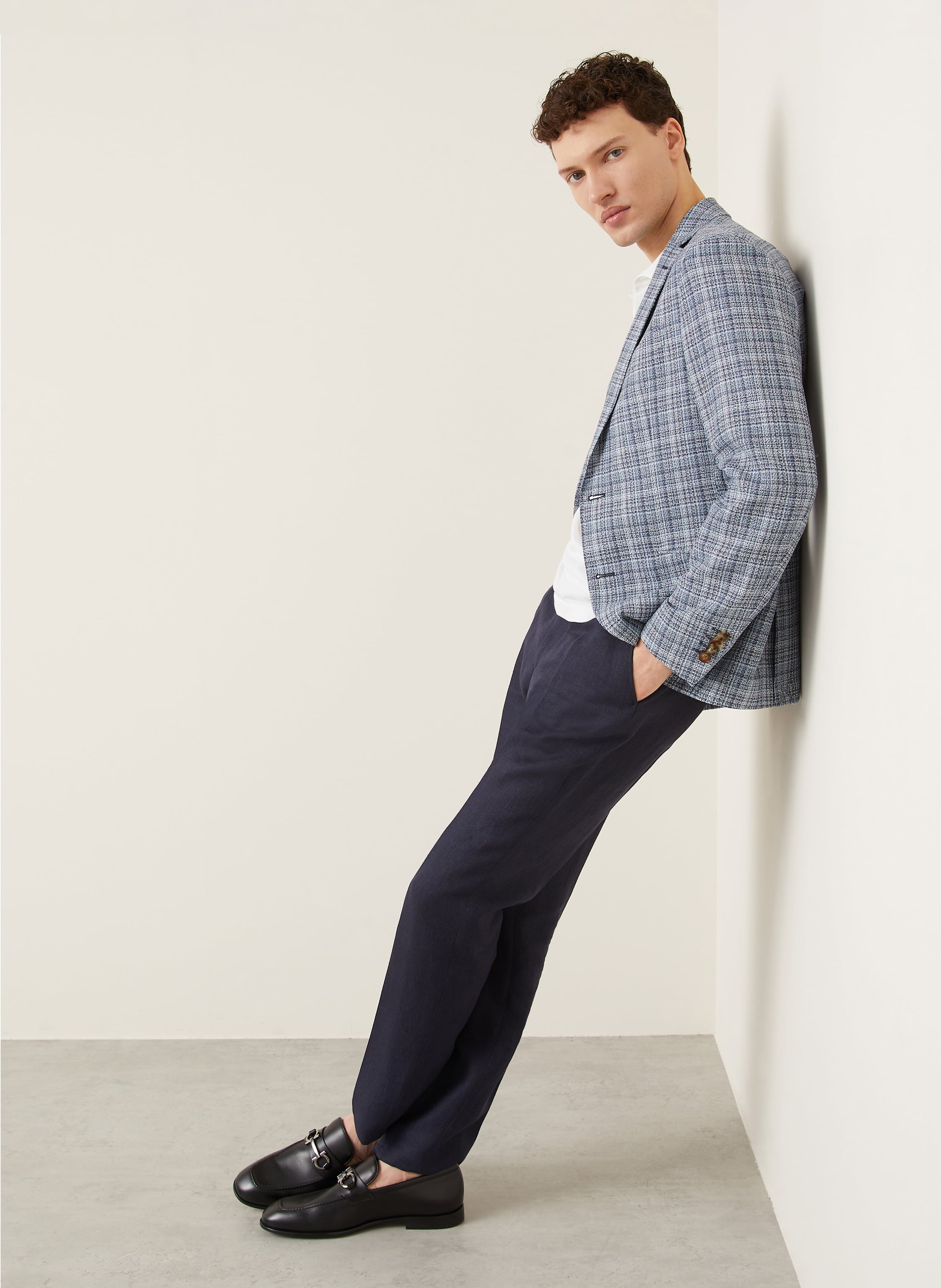 Thumbnail - Etro Leinenhose Regular Fit blau