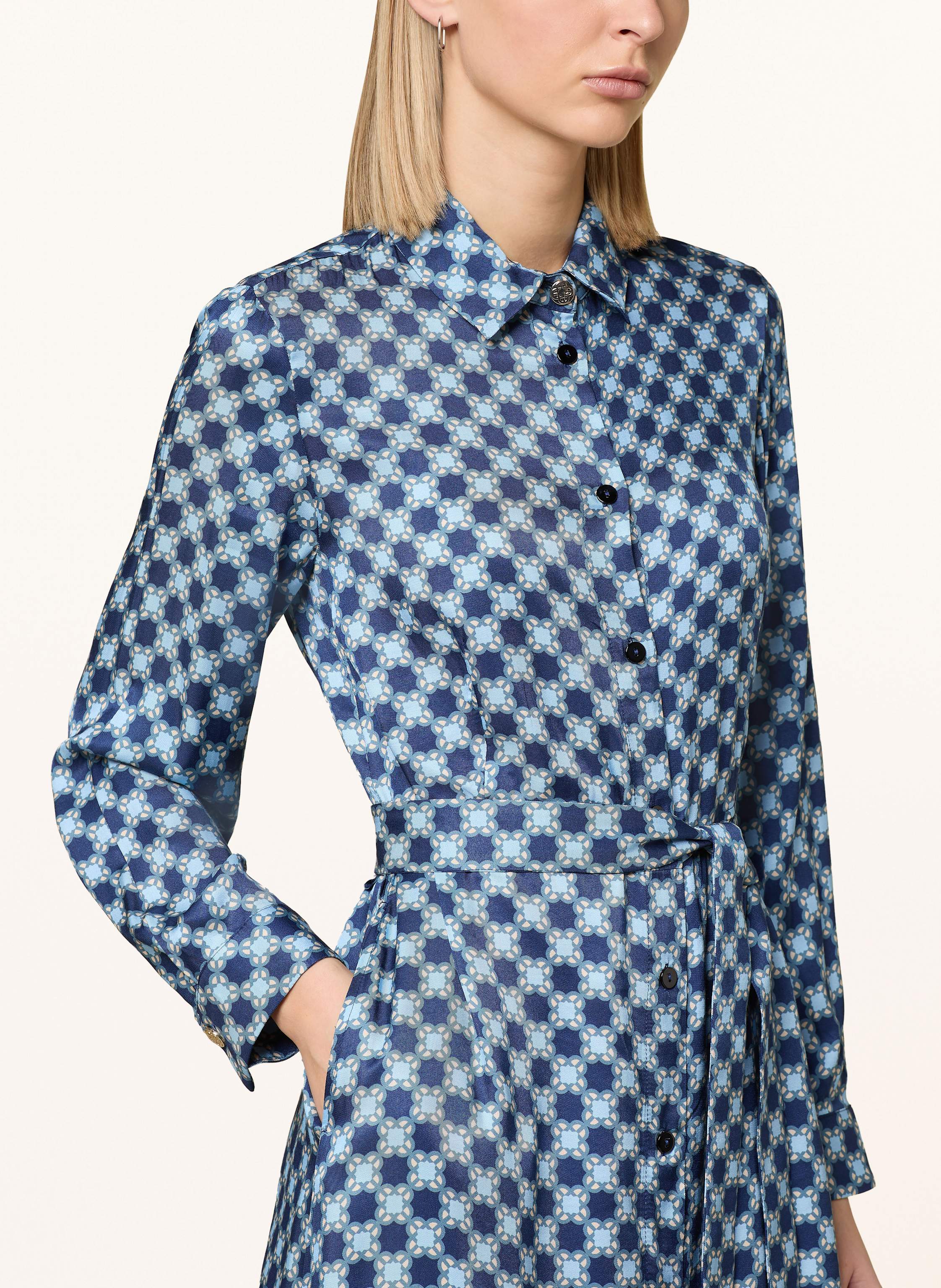 Thumbnail - Elena Miro Satinkleid blau