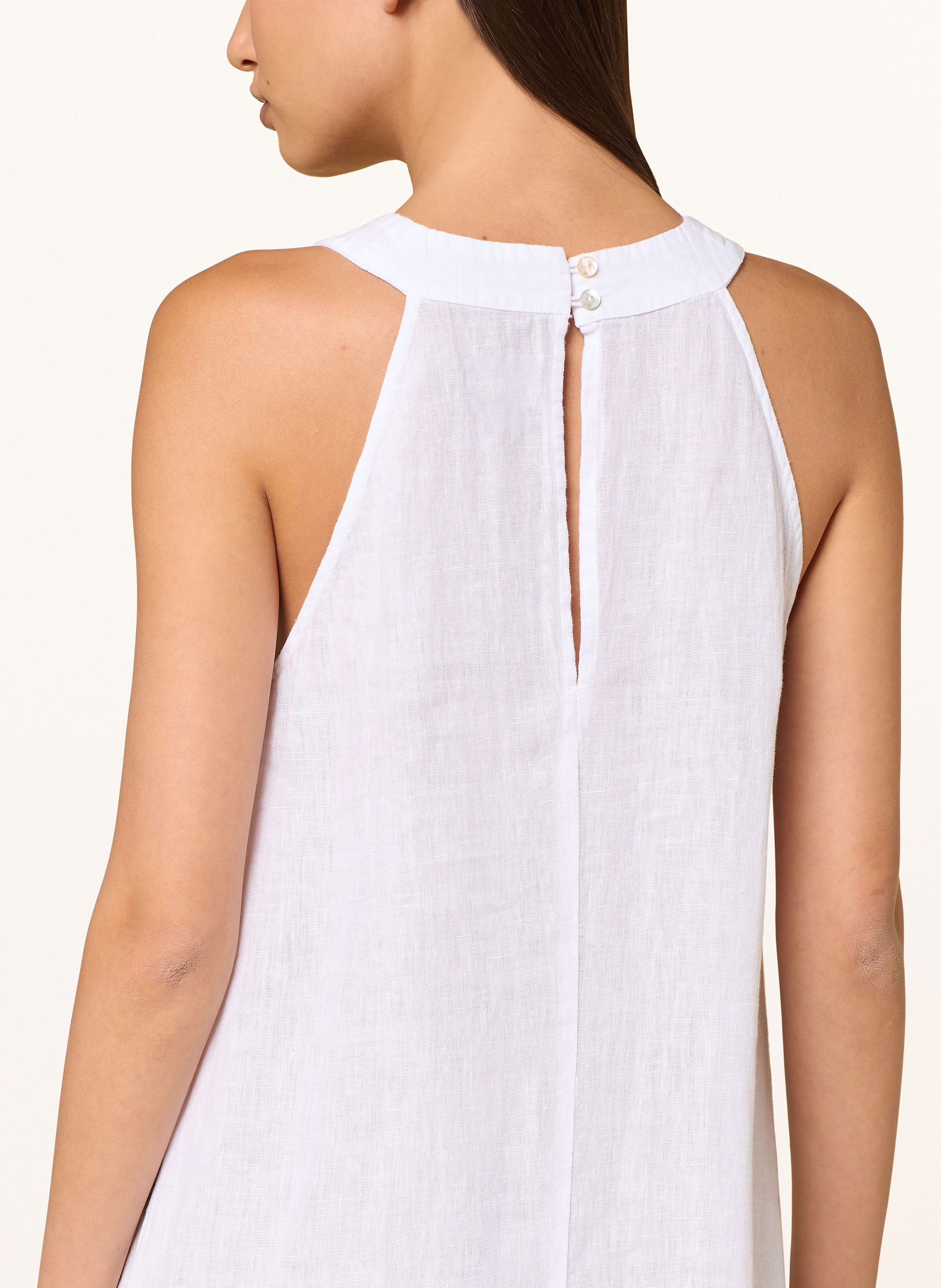 Thumbnail - 120%Lino Strandkleid Aus Leinen weiss