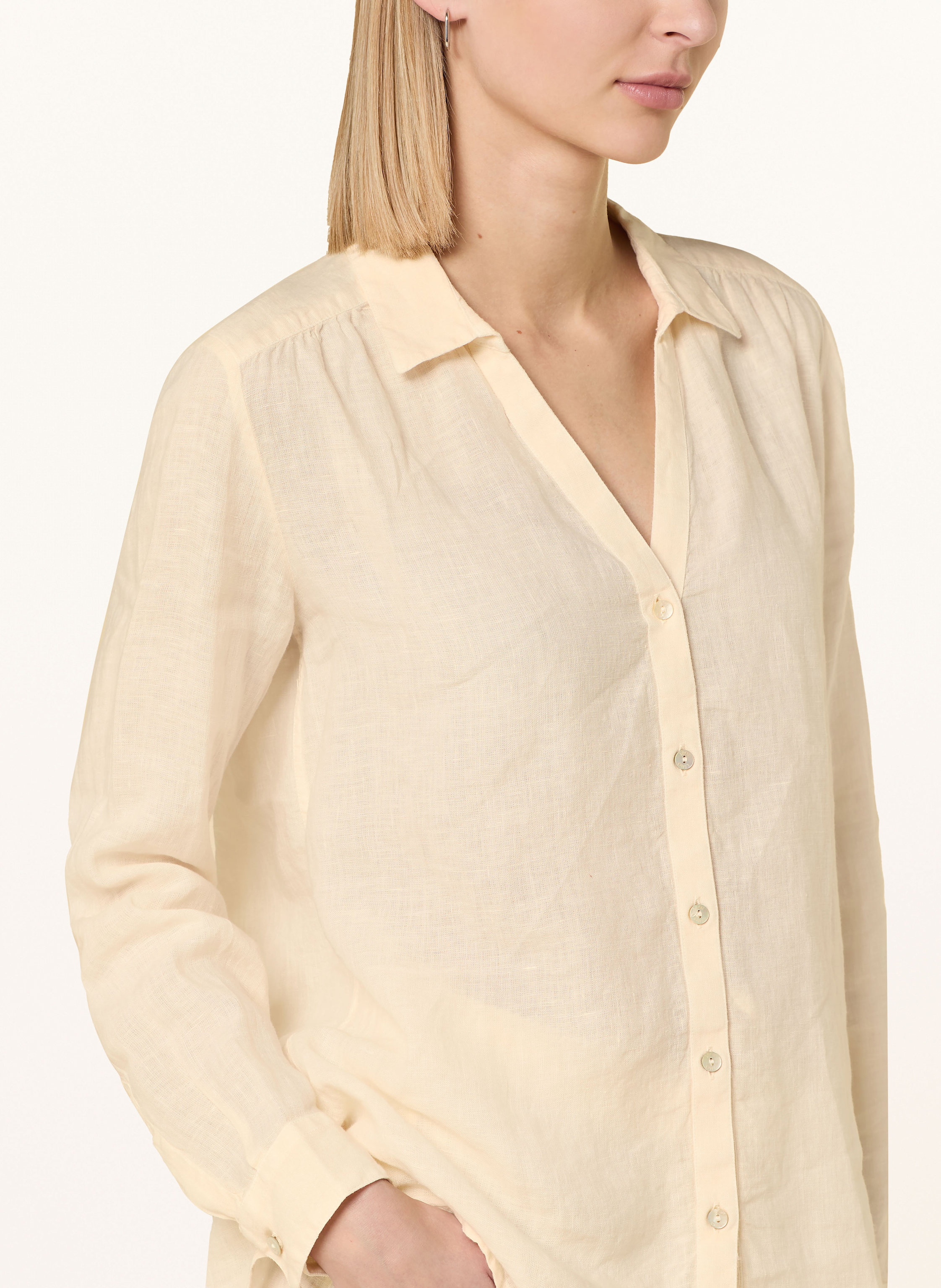 Thumbnail - 120%Lino Hemdbluse Aus Leinen beige