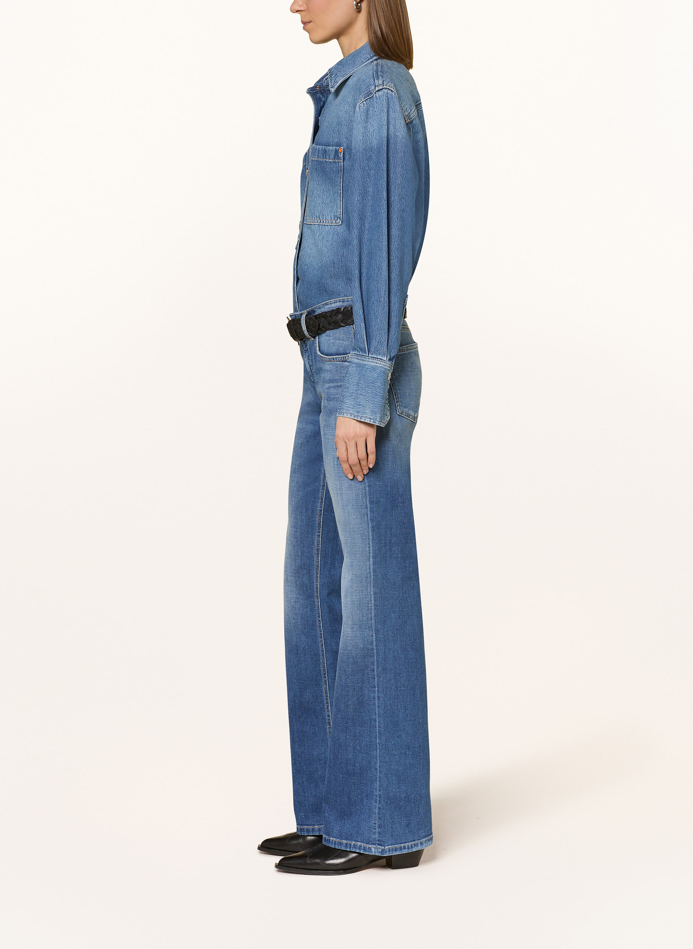 Thumbnail - Cambio Wide Leg Jeans Tess blau