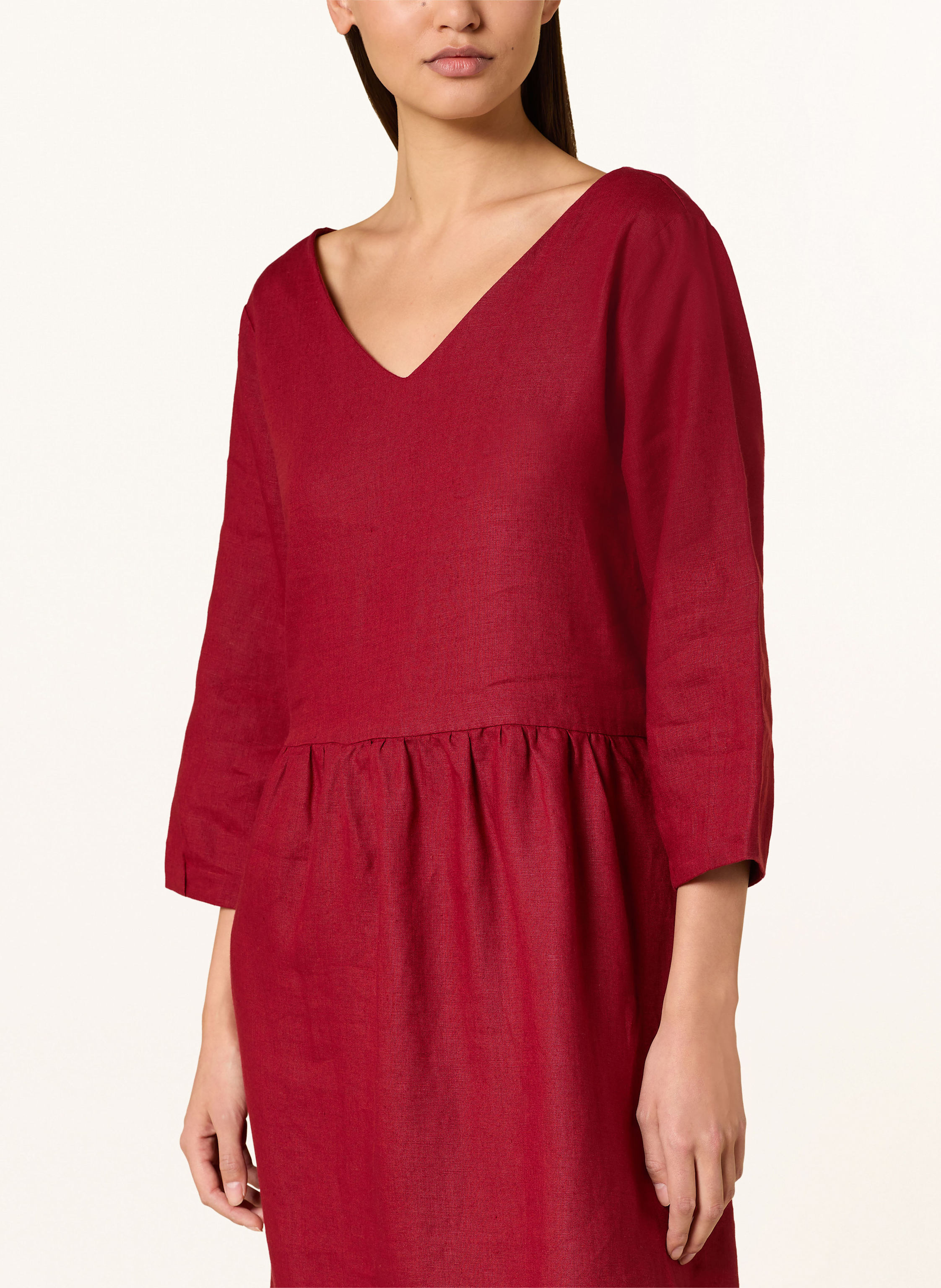 Thumbnail - Lilienfels Leinenkleid Mit 3/4-Arm rot