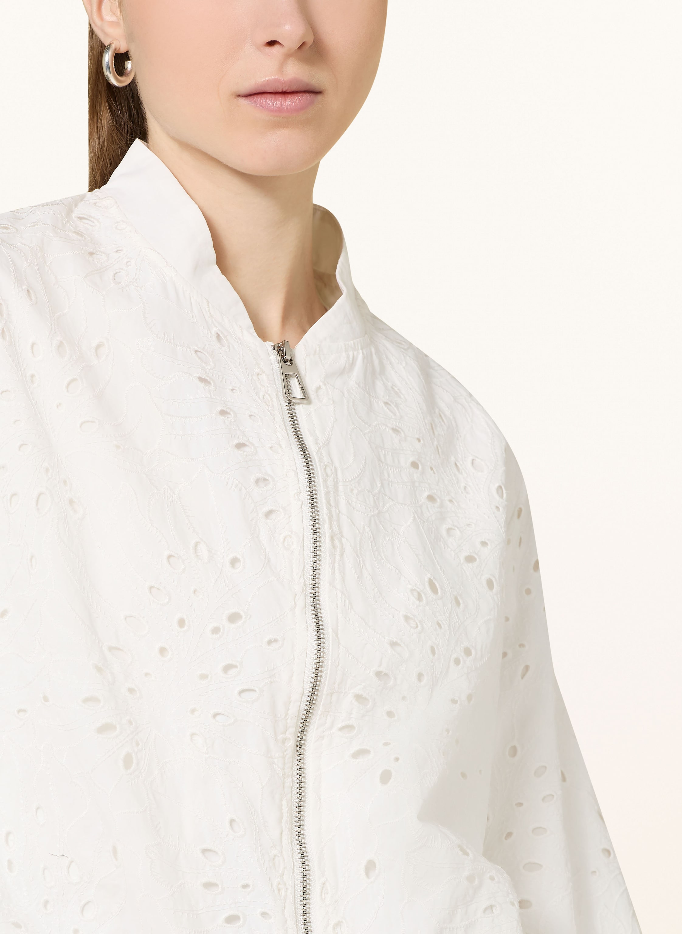 Thumbnail - Darling Harbour Blouson Mit Lochspitze weiss