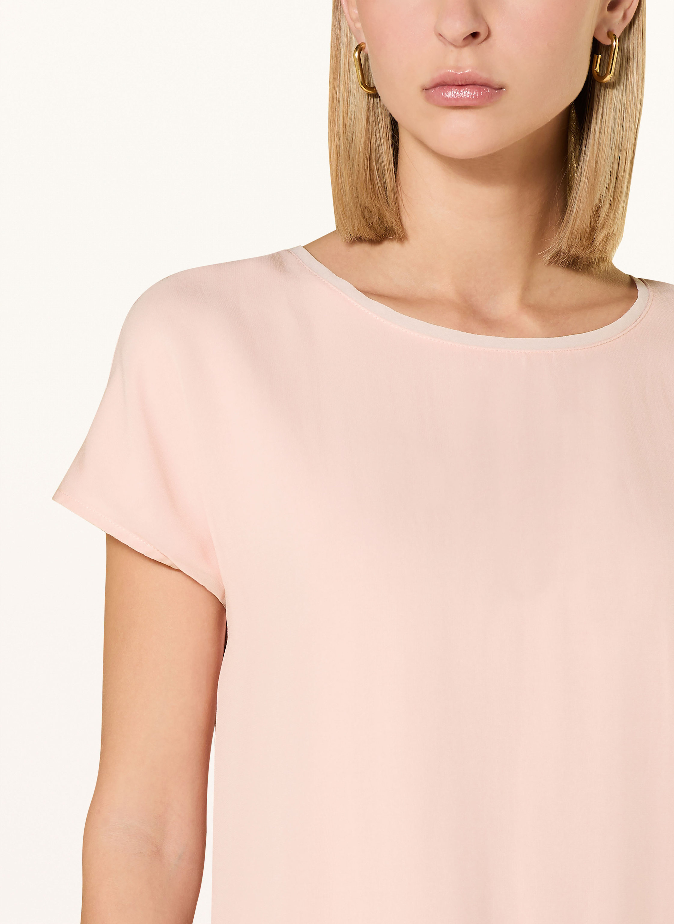 Thumbnail - Darling Harbour Blusenshirt Im Materialmix rosa