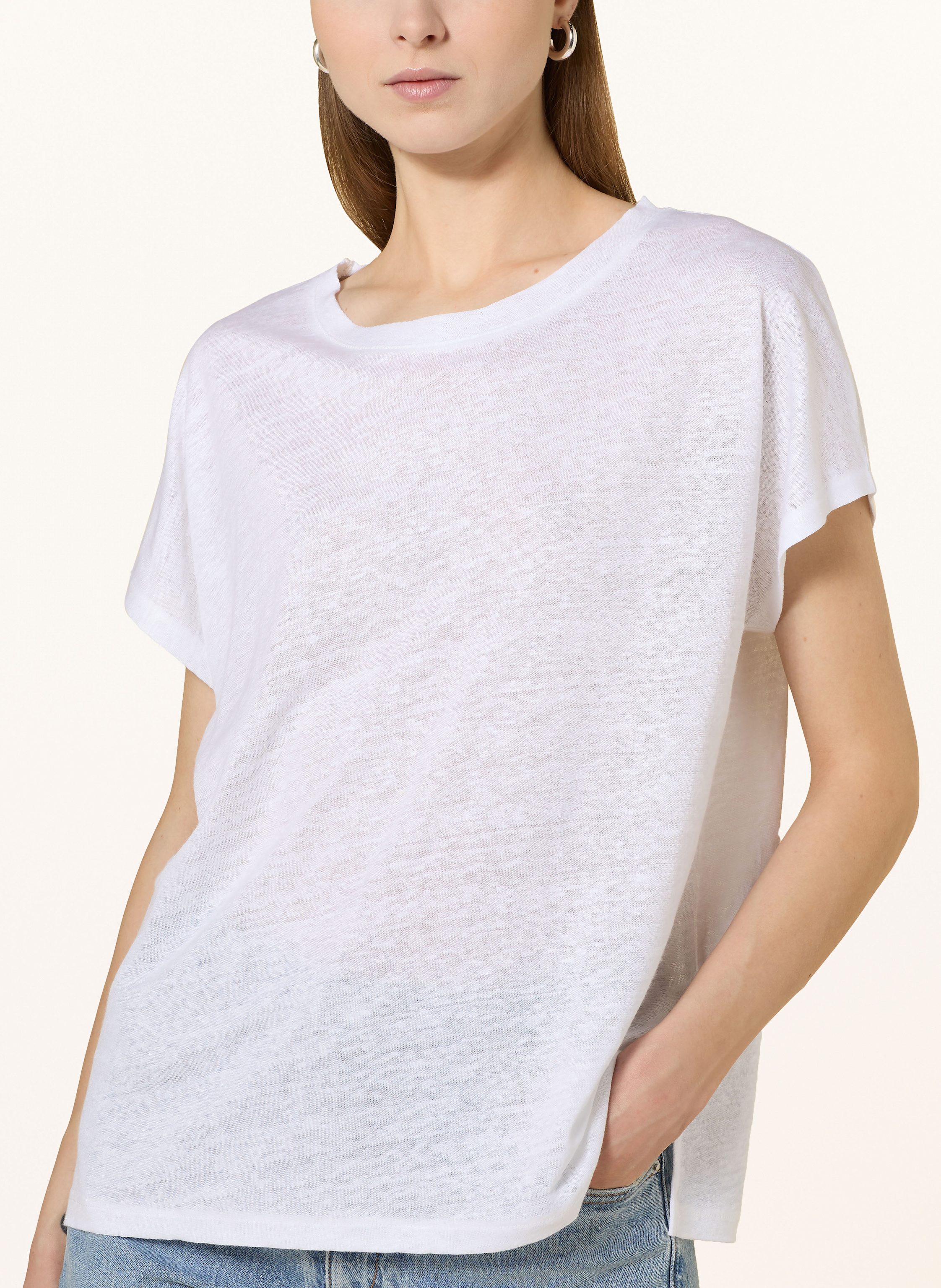 Thumbnail - Darling Harbour T-Shirt Aus Leinen weiss