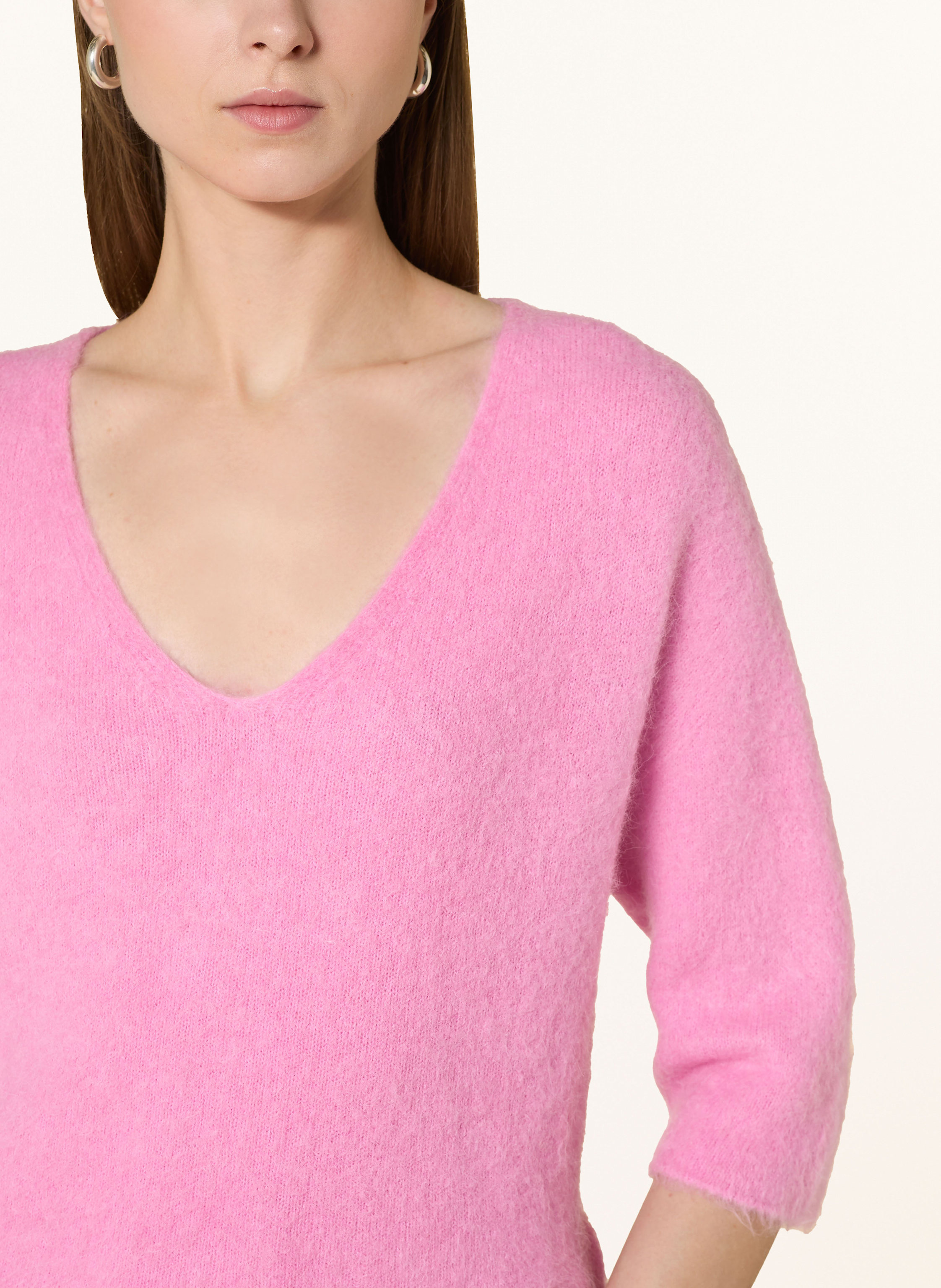 Thumbnail - Darling Harbour Pullover Mit 3/4-Arm Und Alpaka pink