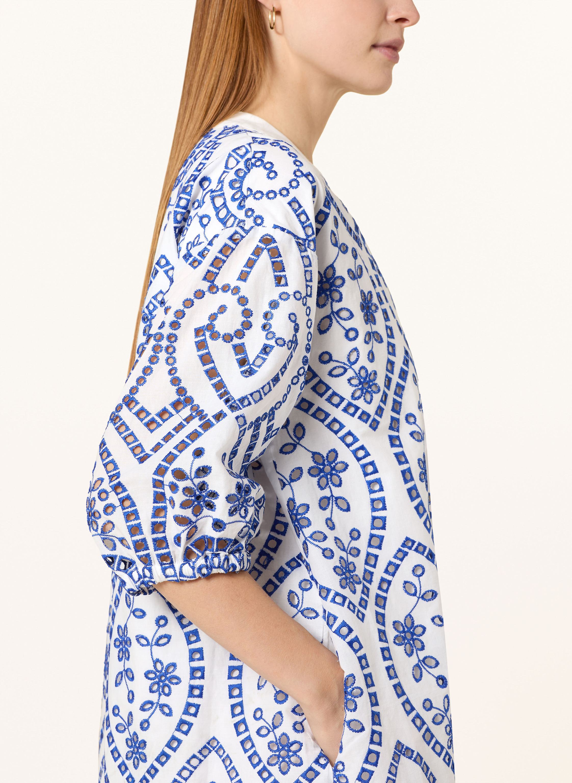 Thumbnail - Darling Harbour Kleid Aus Lochspitze Mit 3/4-Arm weiss