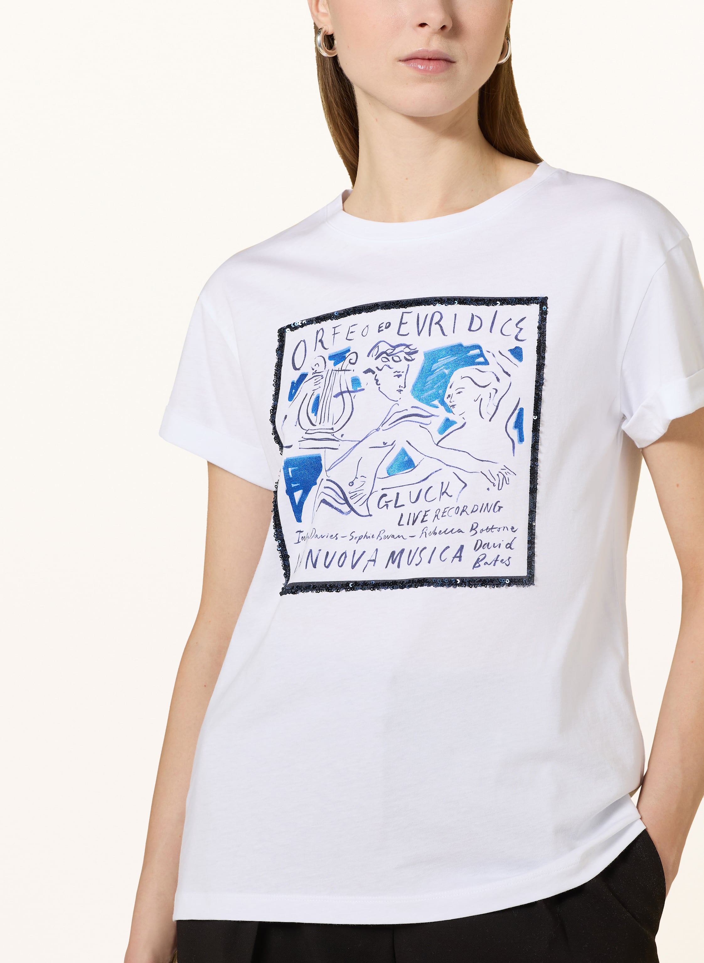 Thumbnail - Darling Harbour T-Shirt Mit Pailletten weiss