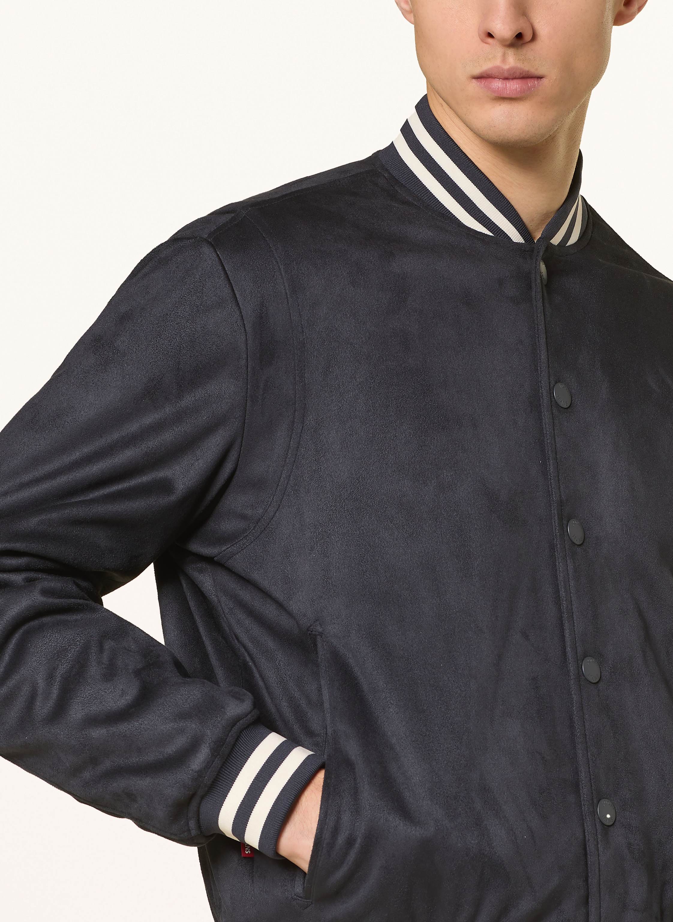 Thumbnail - Joop! Jeans Blouson Rico In Lederoptik blau