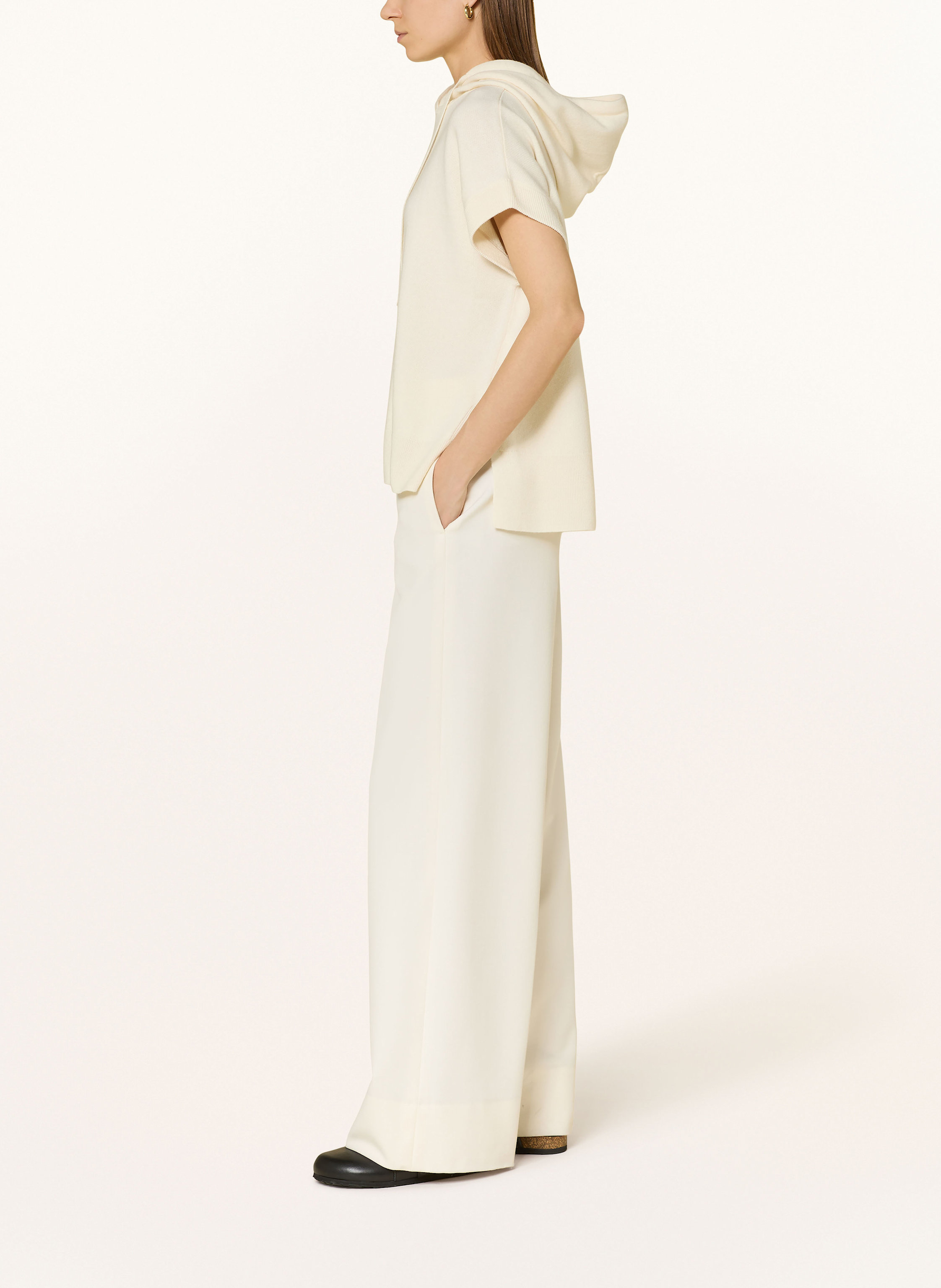 Thumbnail - Windsor. Strick-Hoodie Mit Cashmere weiss