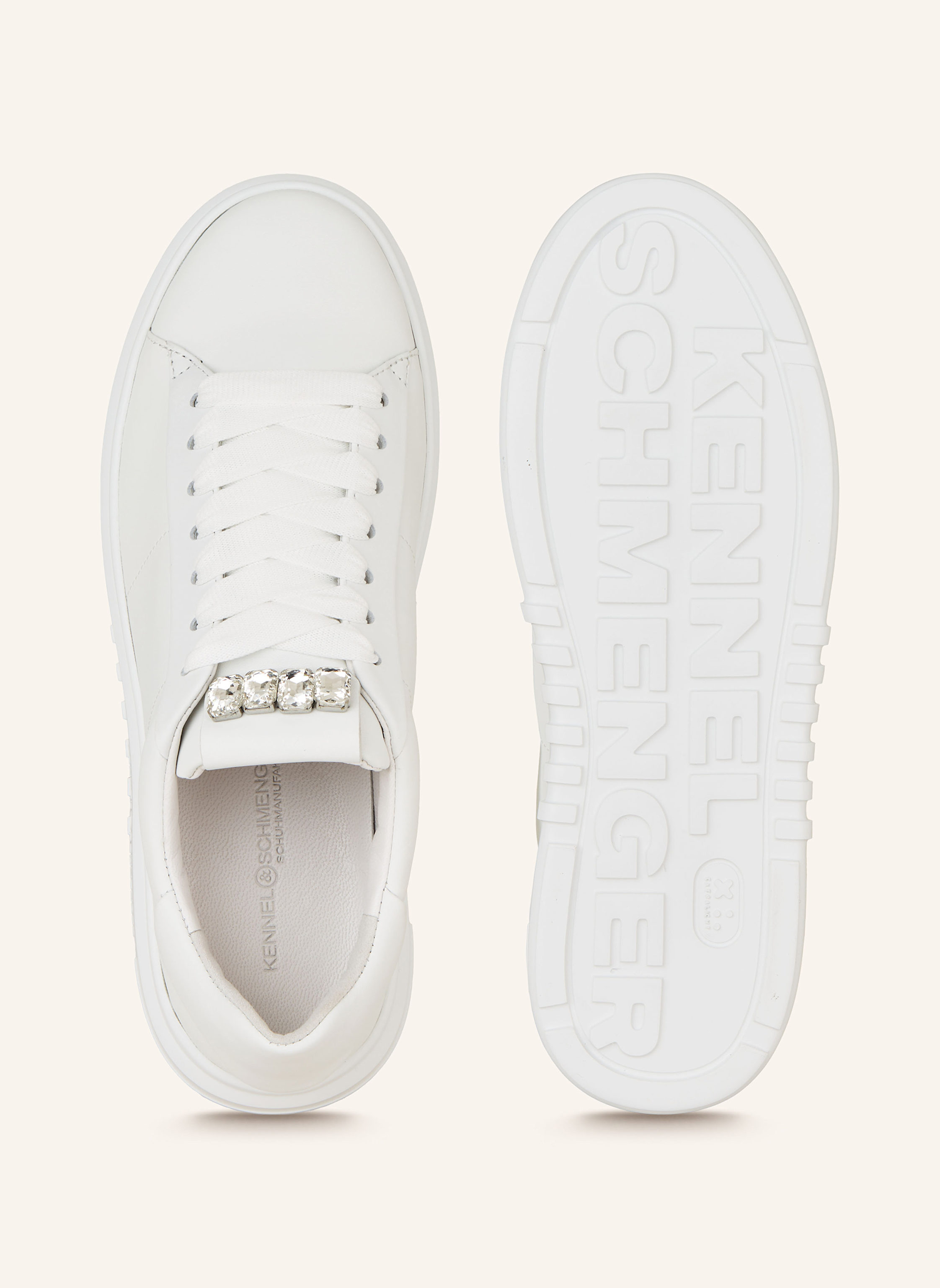 Thumbnail - Kennel & Schmenger Sneaker Turn Mit Schmucksteinen weiss