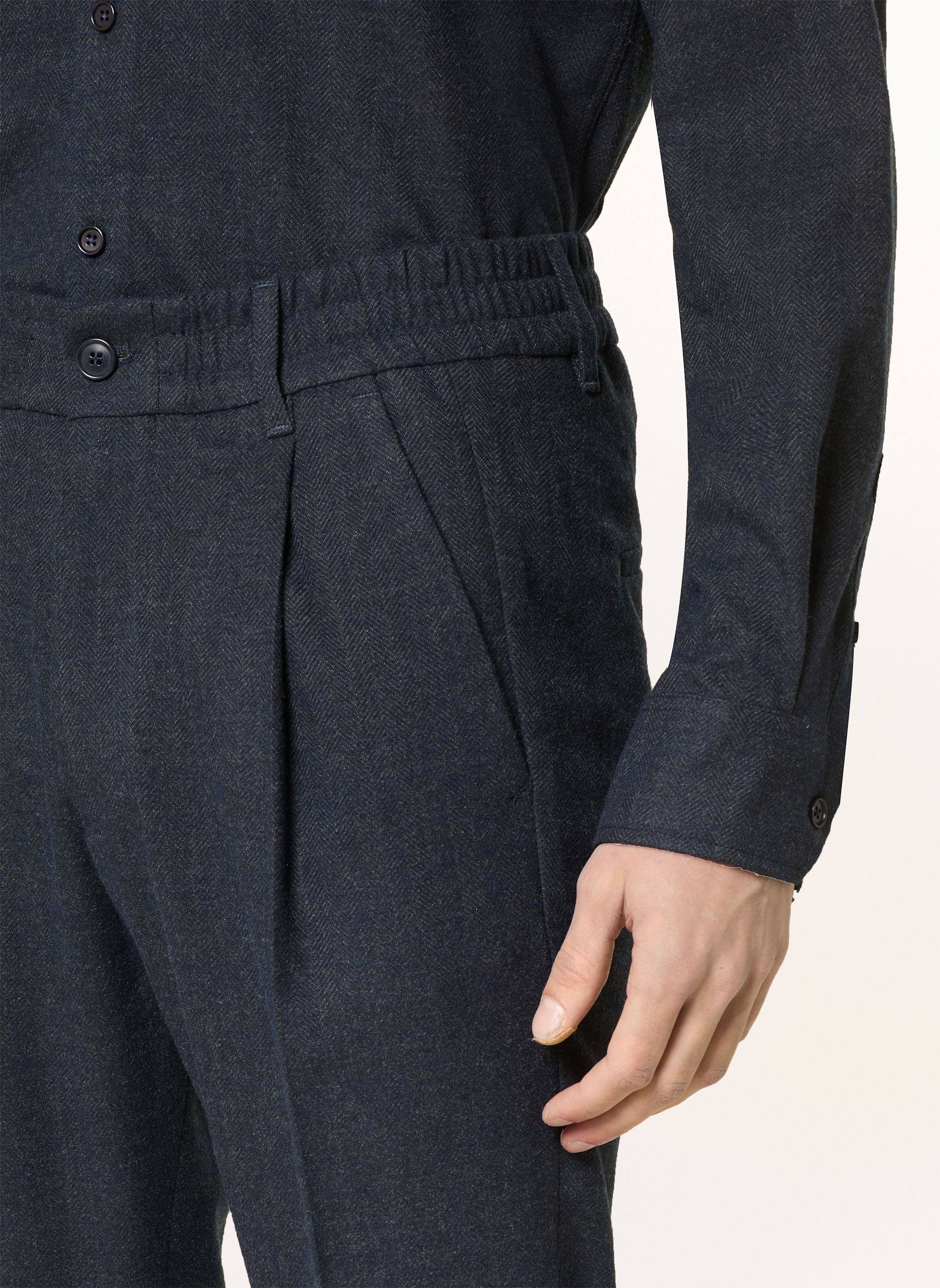Thumbnail - Drykorn Flanellhose Chasy Im Jogging-Stil Extra Slim Fit blau