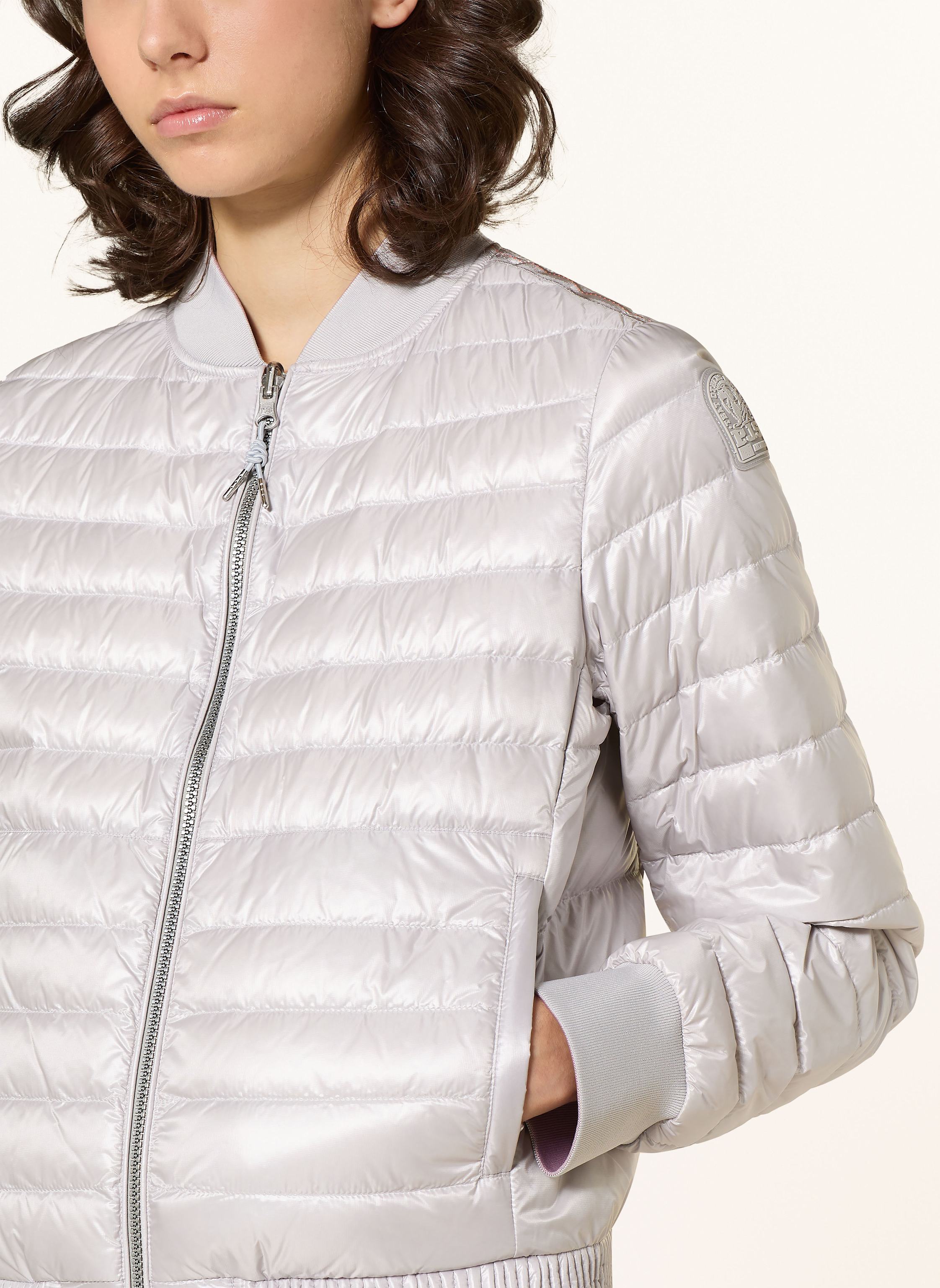 Thumbnail - Parajumpers Daunenjacke Leila Zum Wenden grau