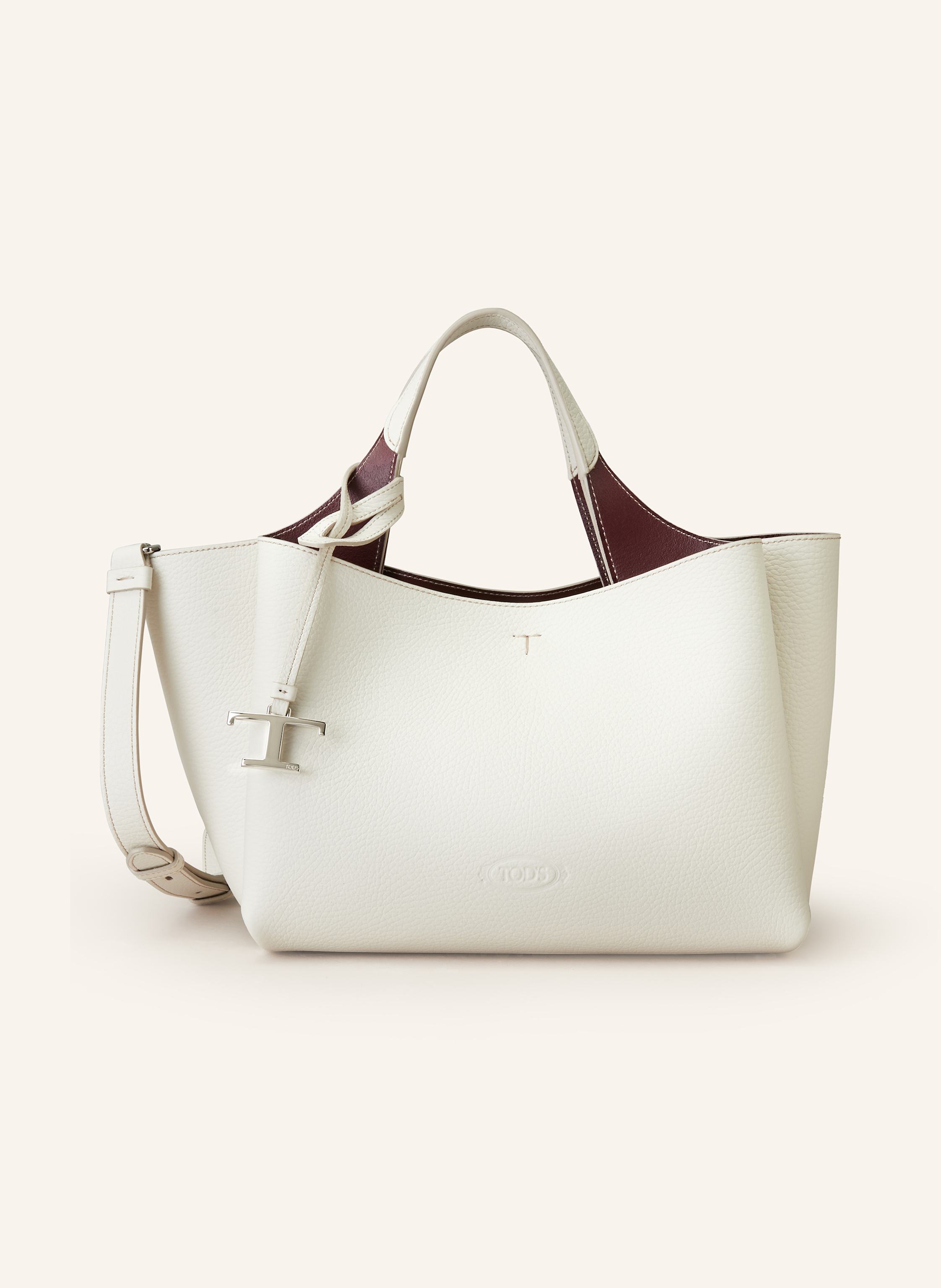 TOD S Handtasche MINI in weiss dunkelrot