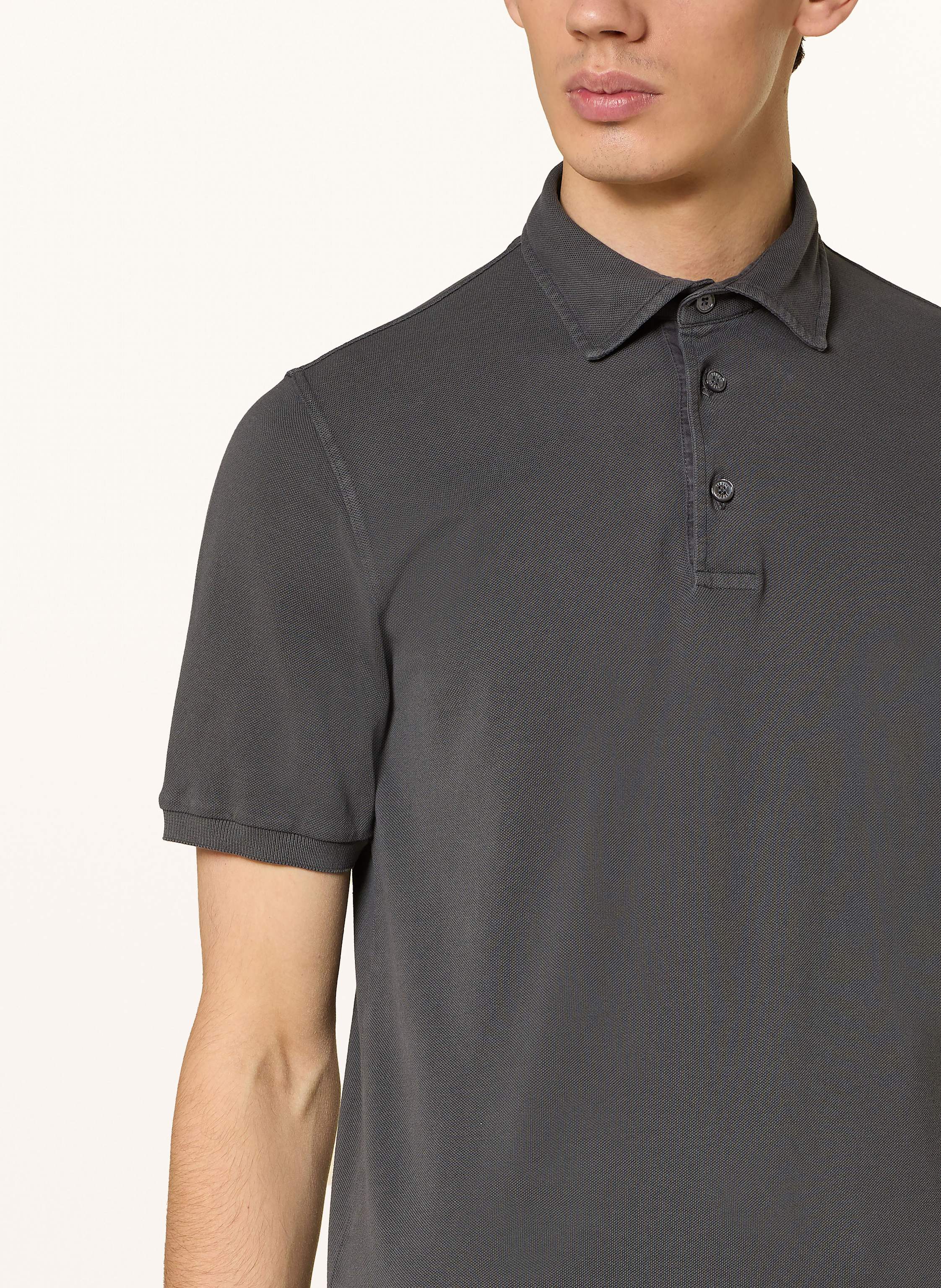 Thumbnail - Fedeli Piqué-Poloshirt grau