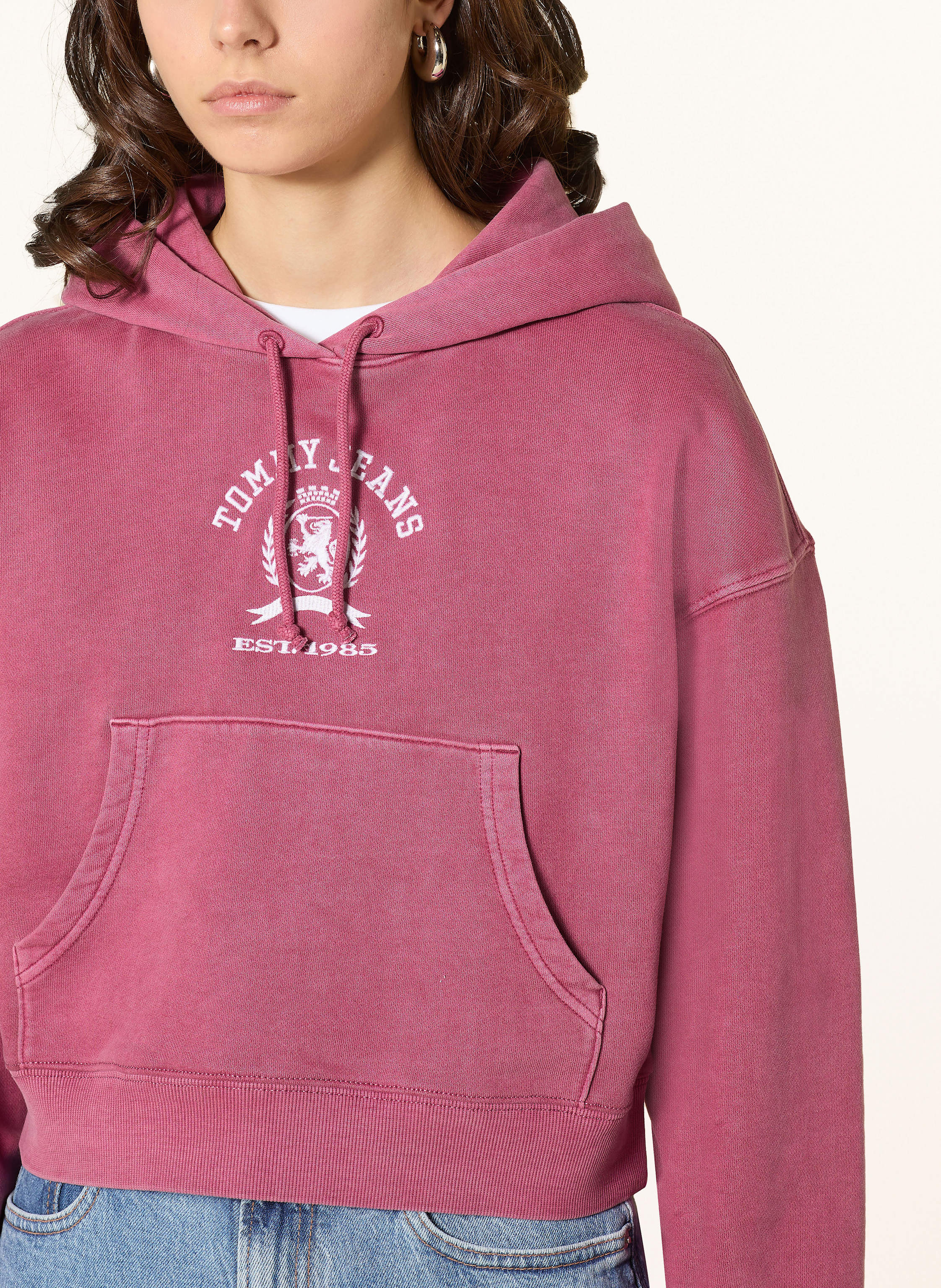 Thumbnail - Tommy Jeans Cropped-Hoodie pink