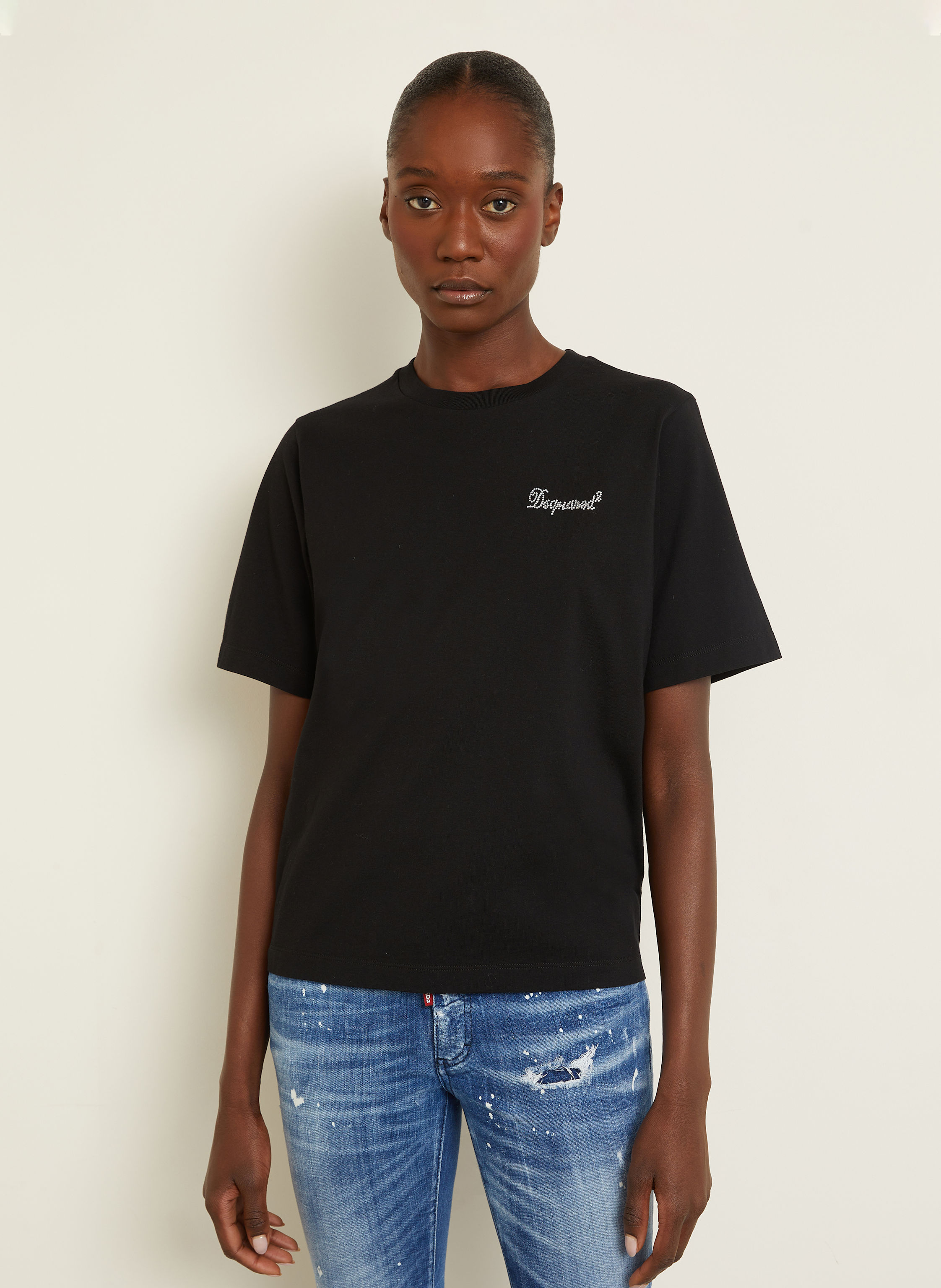 Thumbnail - dsquared2 T-Shirt Mit Schmucksteinen schwarz