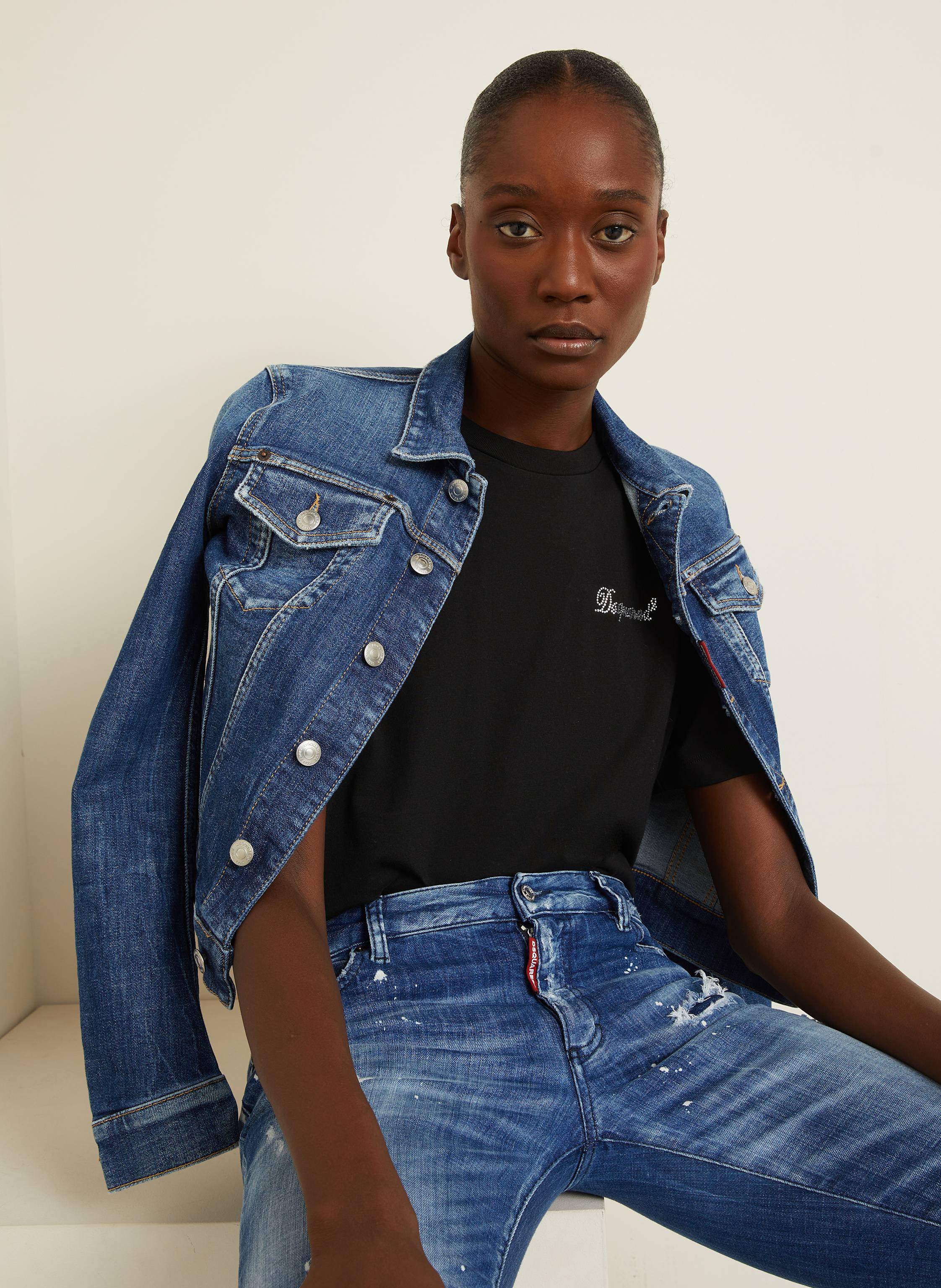 Thumbnail - dsquared2 T-Shirt Mit Schmucksteinen schwarz