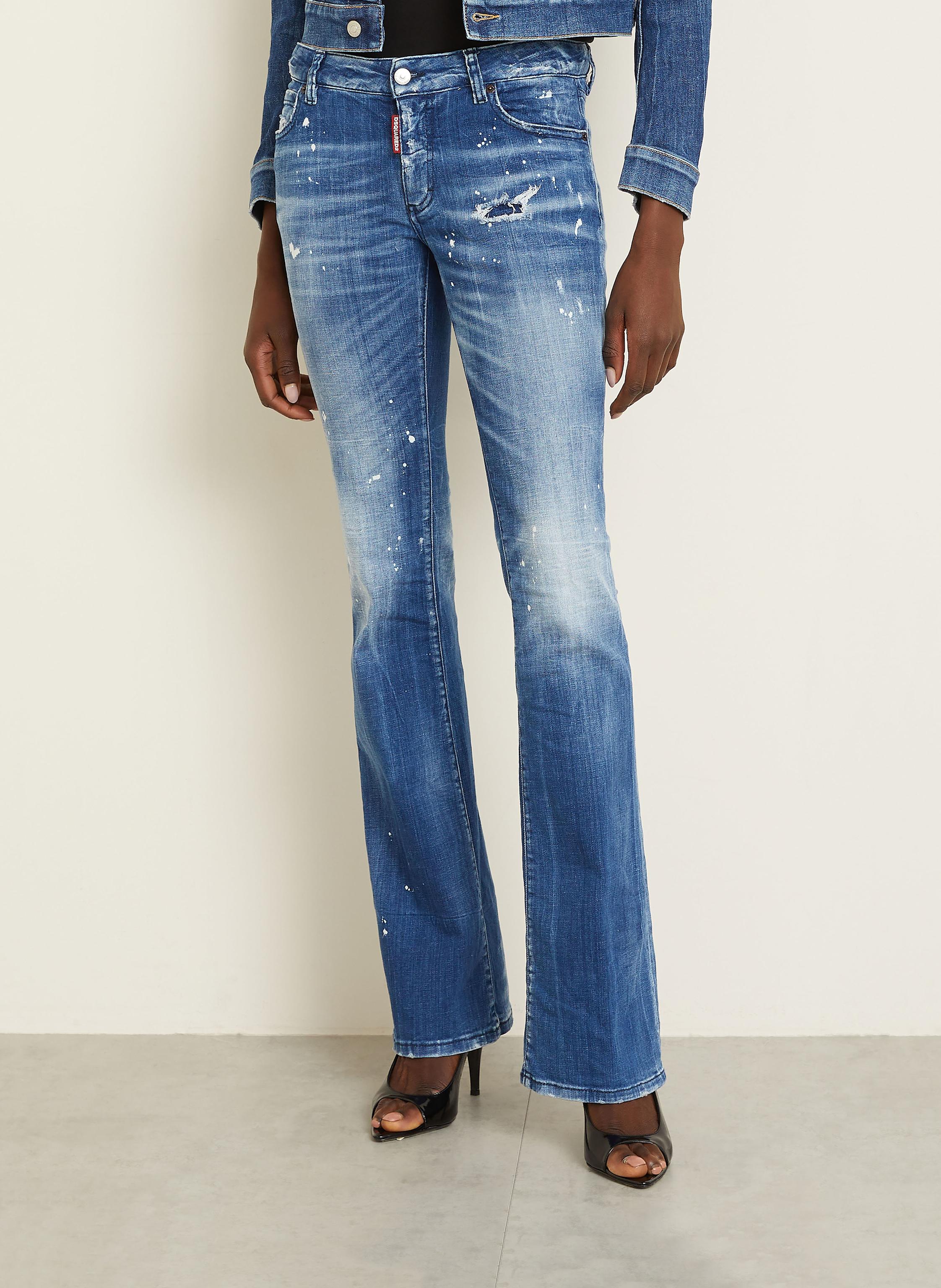 Thumbnail - dsquared2 Flared Jeans Filo blau