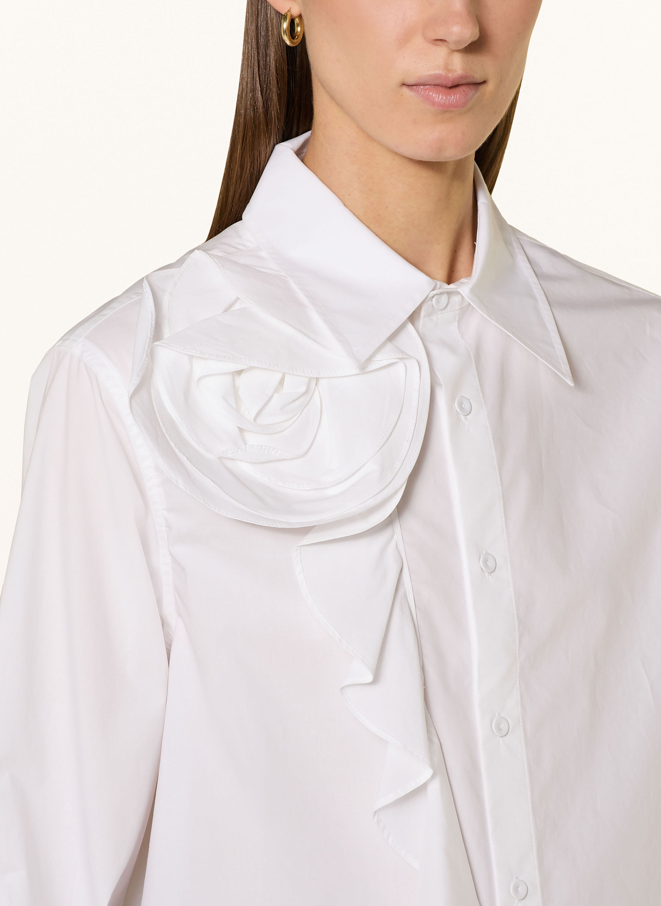 Thumbnail - Marella Hemdbluse Mit Volants weiss