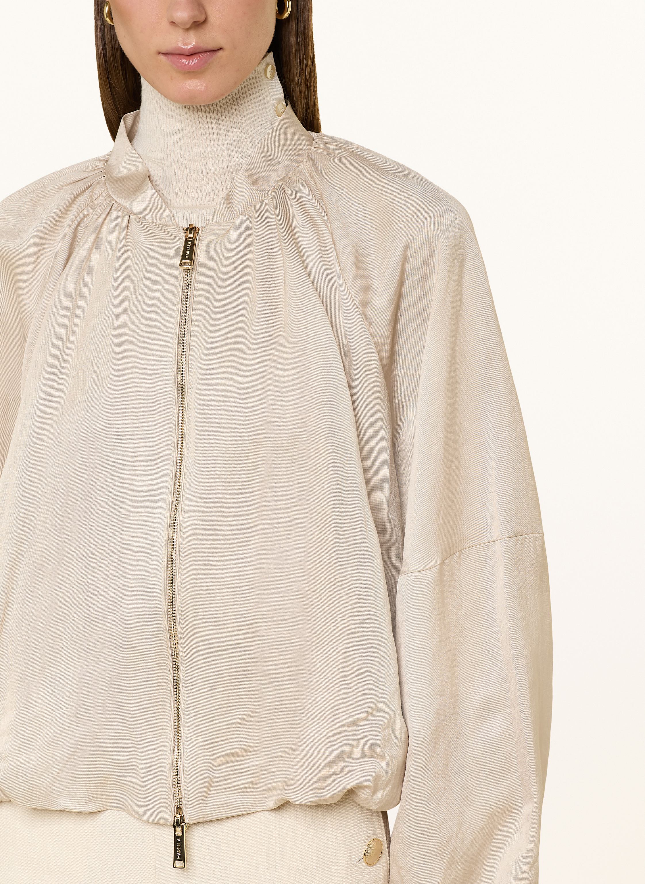 Thumbnail - Marella Blouson Mit Leinen beige