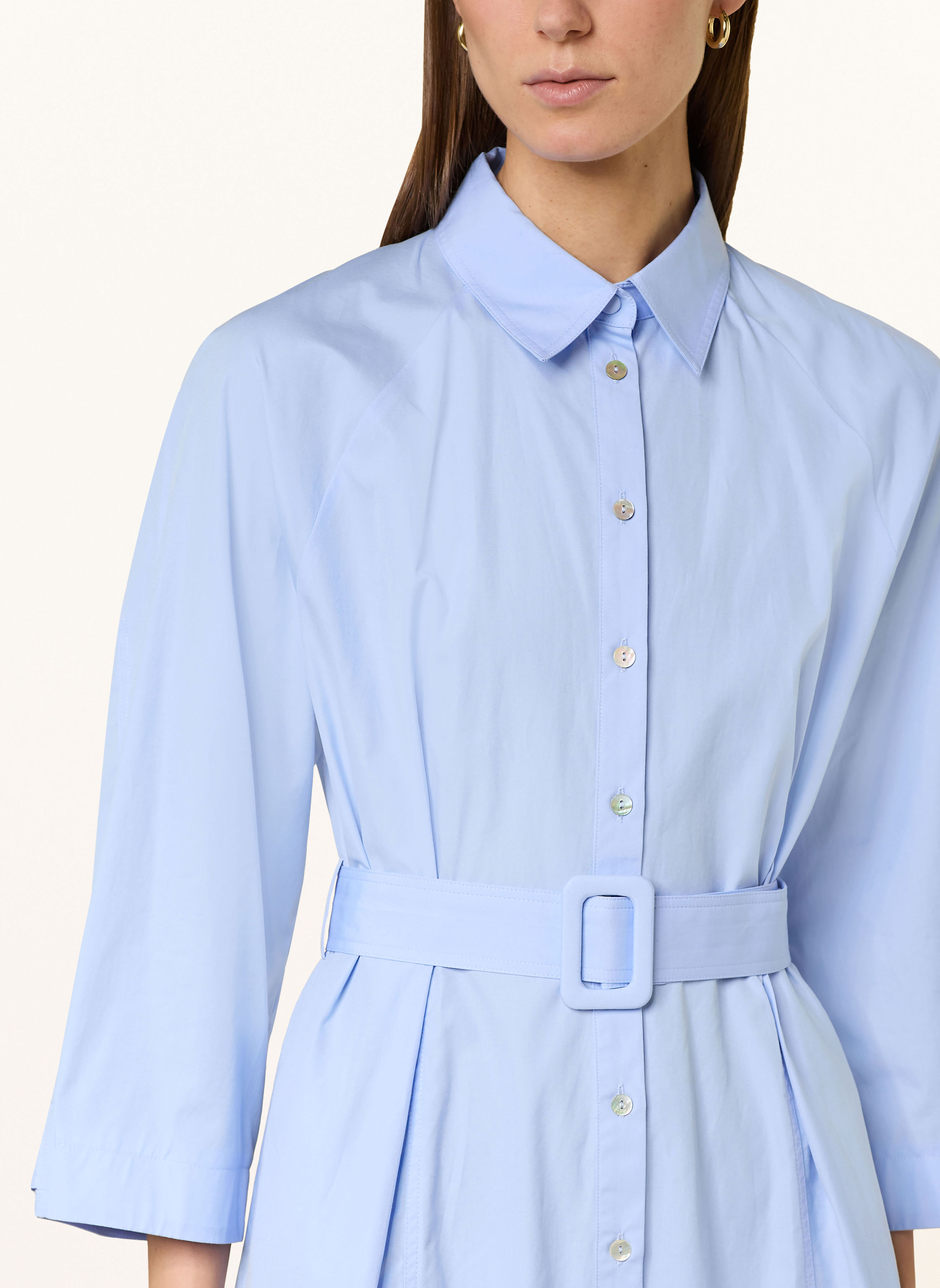 Thumbnail - Marella Hemdblusenkleid Mit 3/4-Arm blau