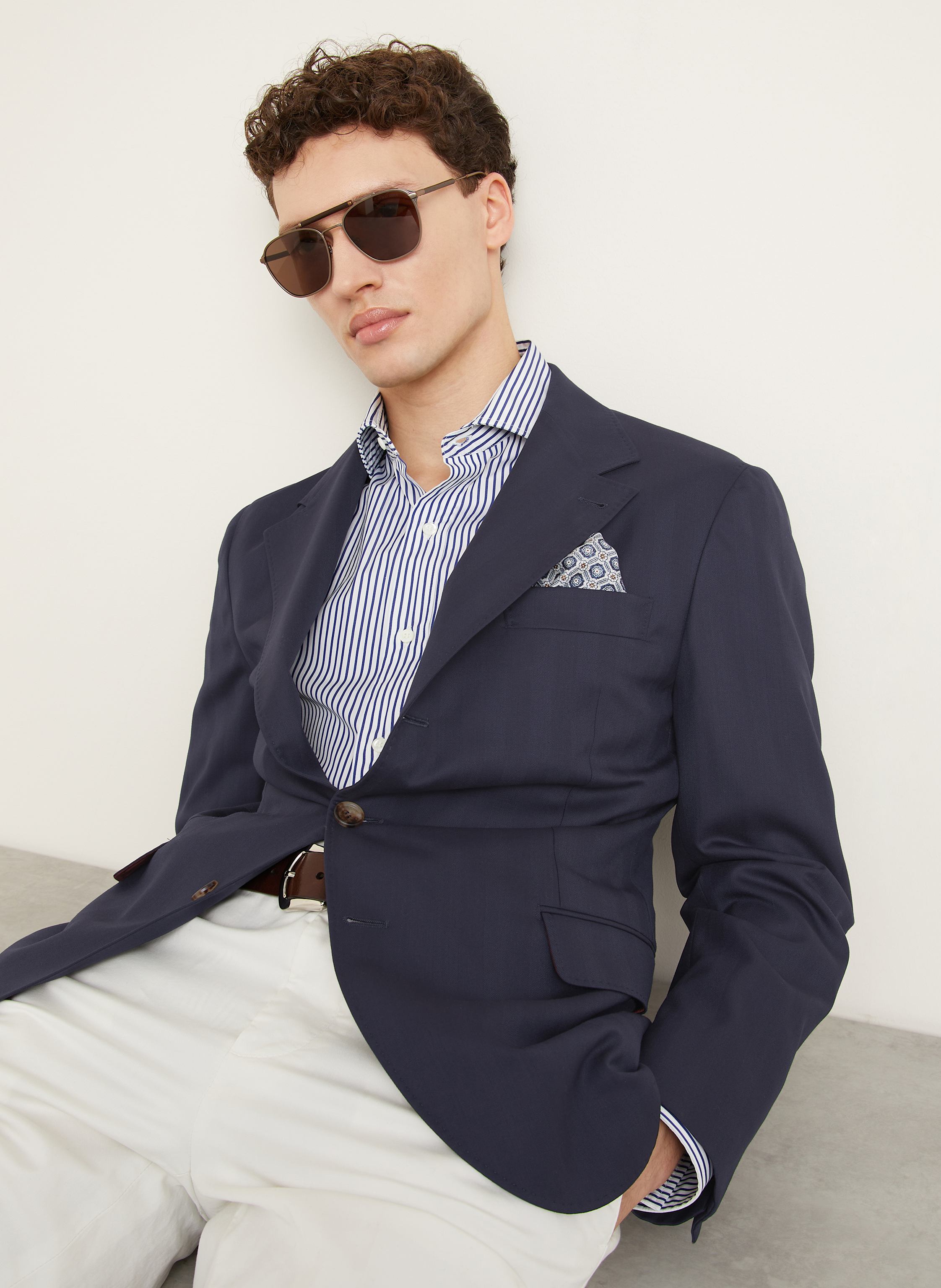 Thumbnail - Brunello Cucinelli Anzugsakko Extra Slim Fit blau