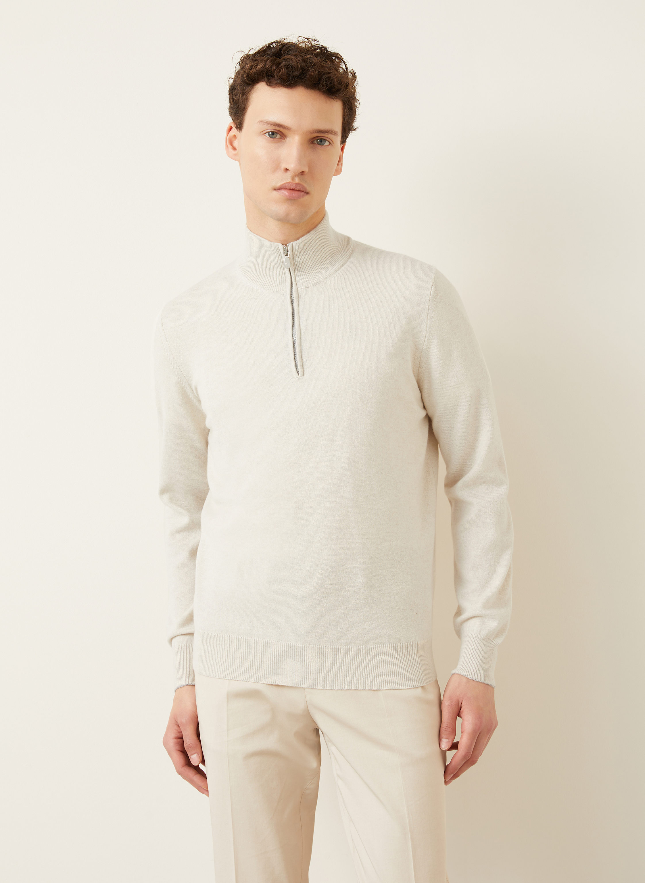 Thumbnail - Brunello Cucinelli Cashmere-Troyer weiss