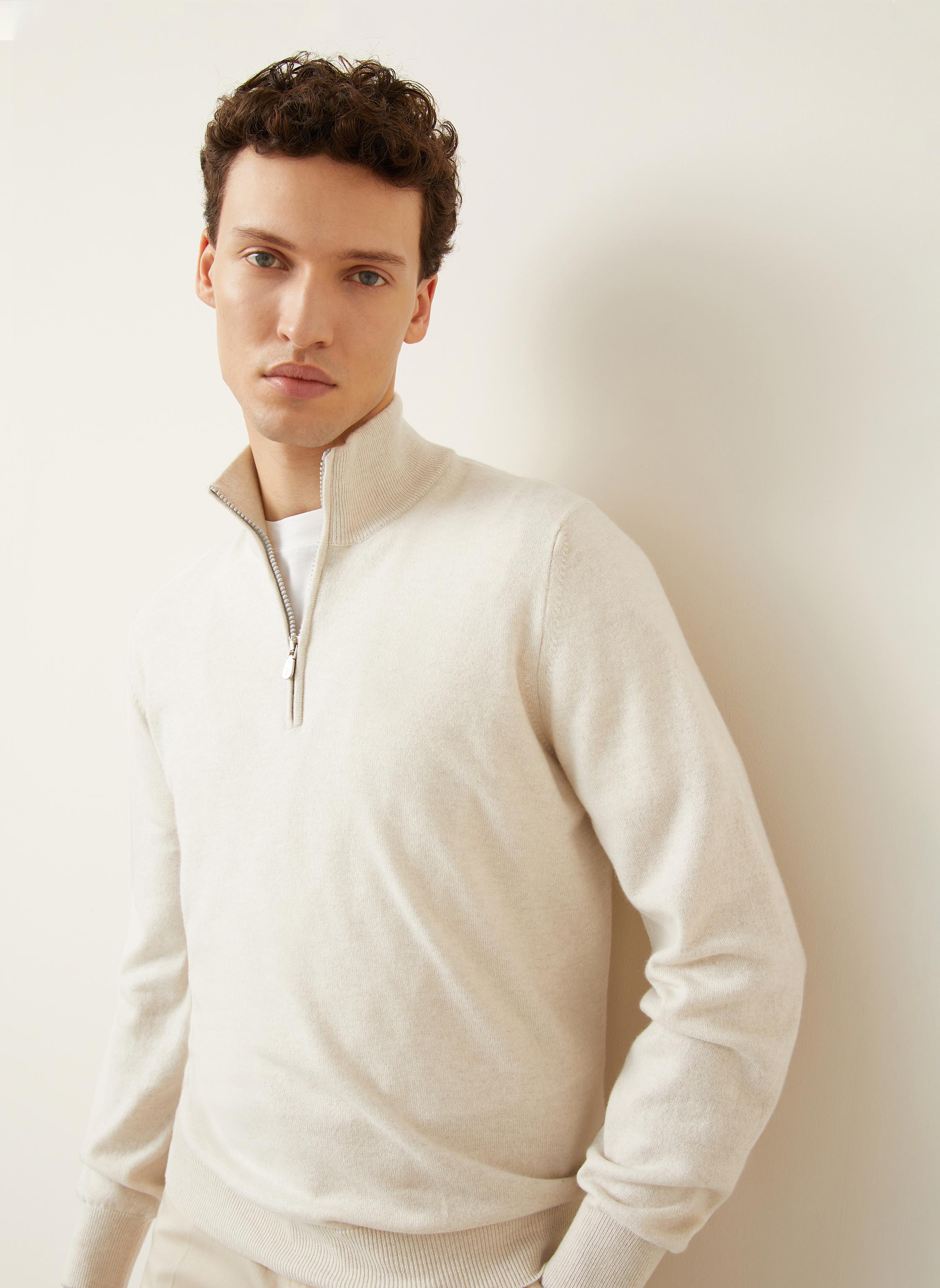 Thumbnail - Brunello Cucinelli Cashmere-Troyer weiss