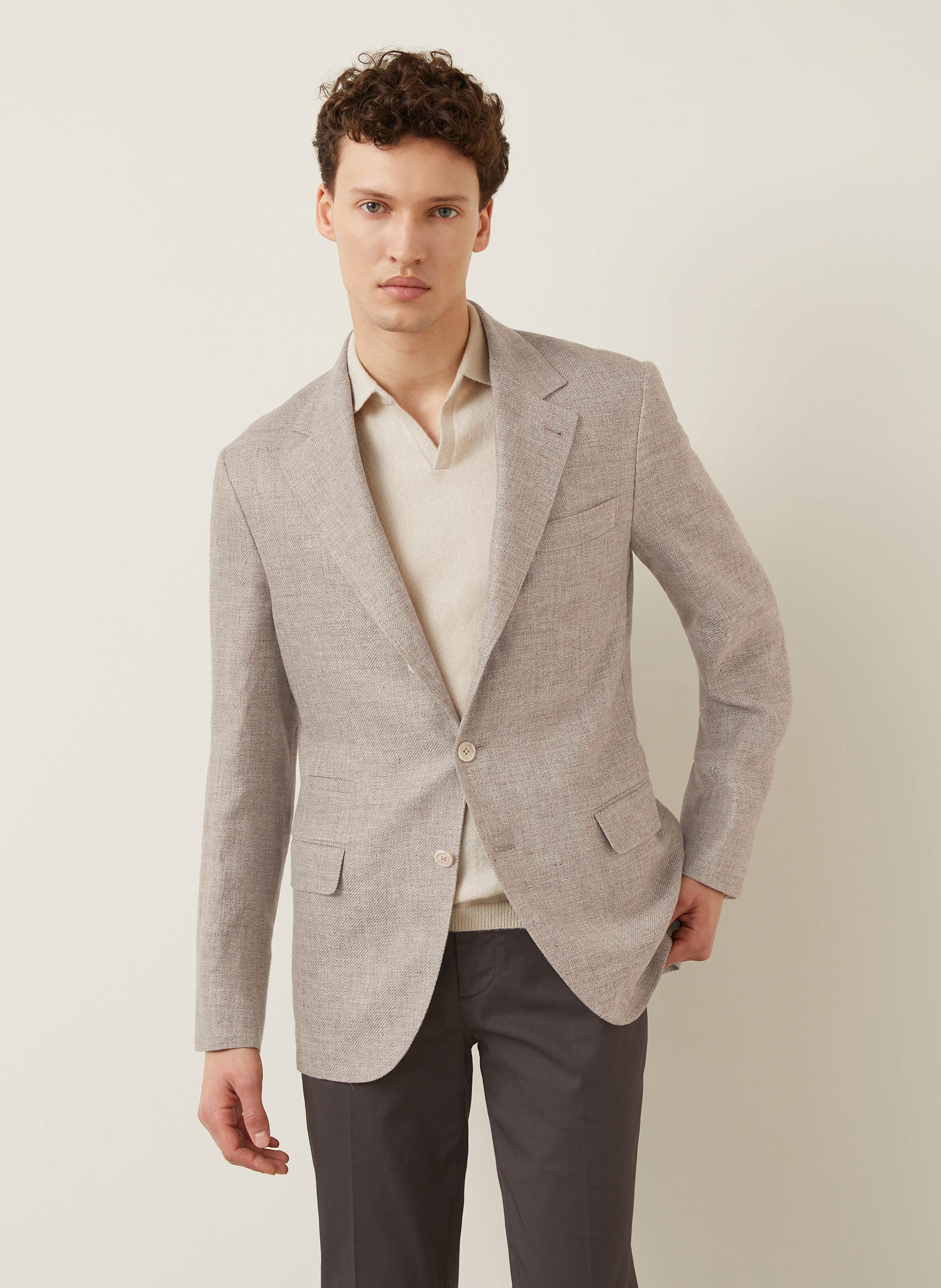 Thumbnail - Brunello Cucinelli Anzugsakko Extra Slim Fit beige