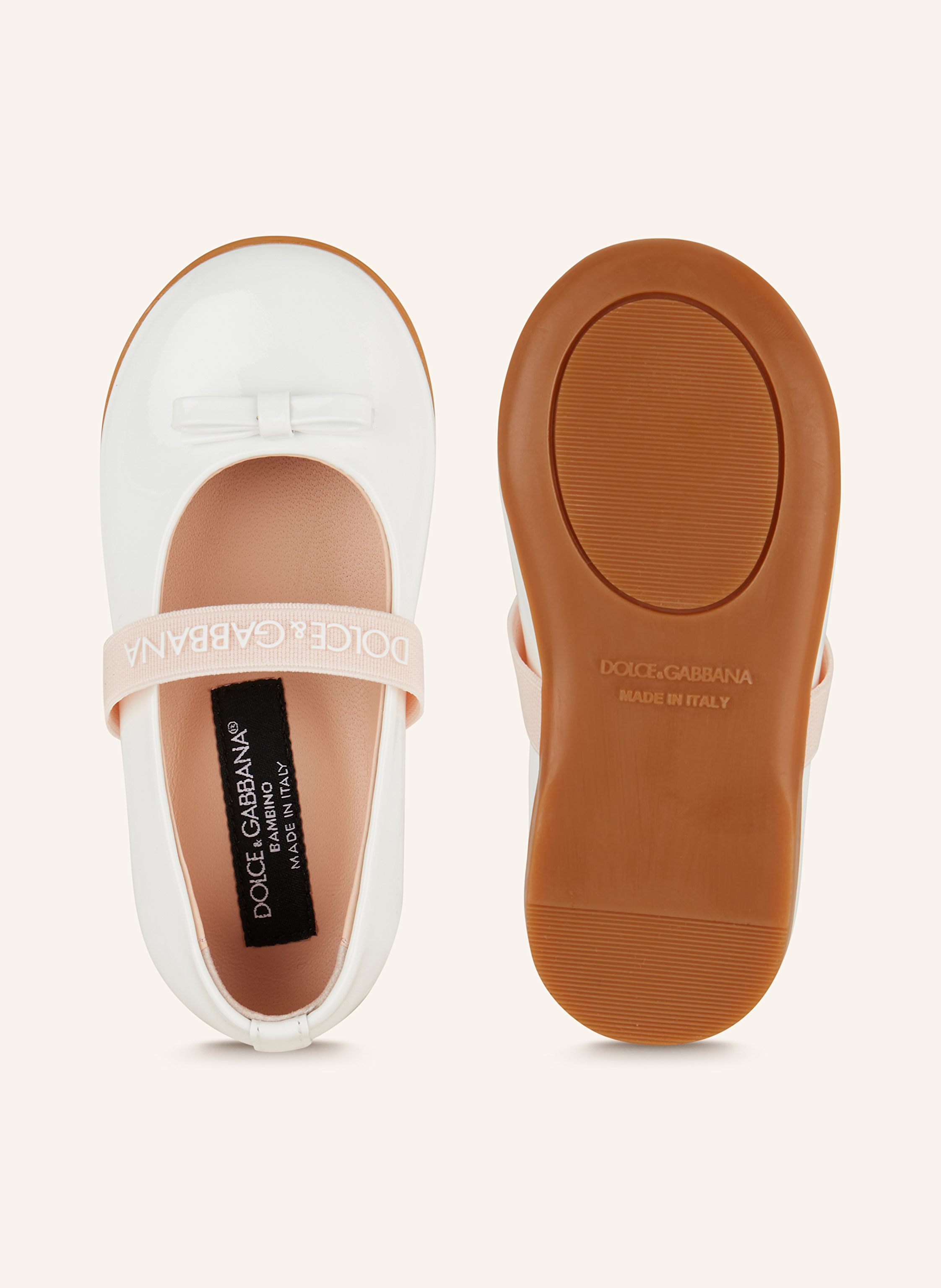 Thumbnail - Dolce & Gabbana Mary-Jane-Ballerinas weiss